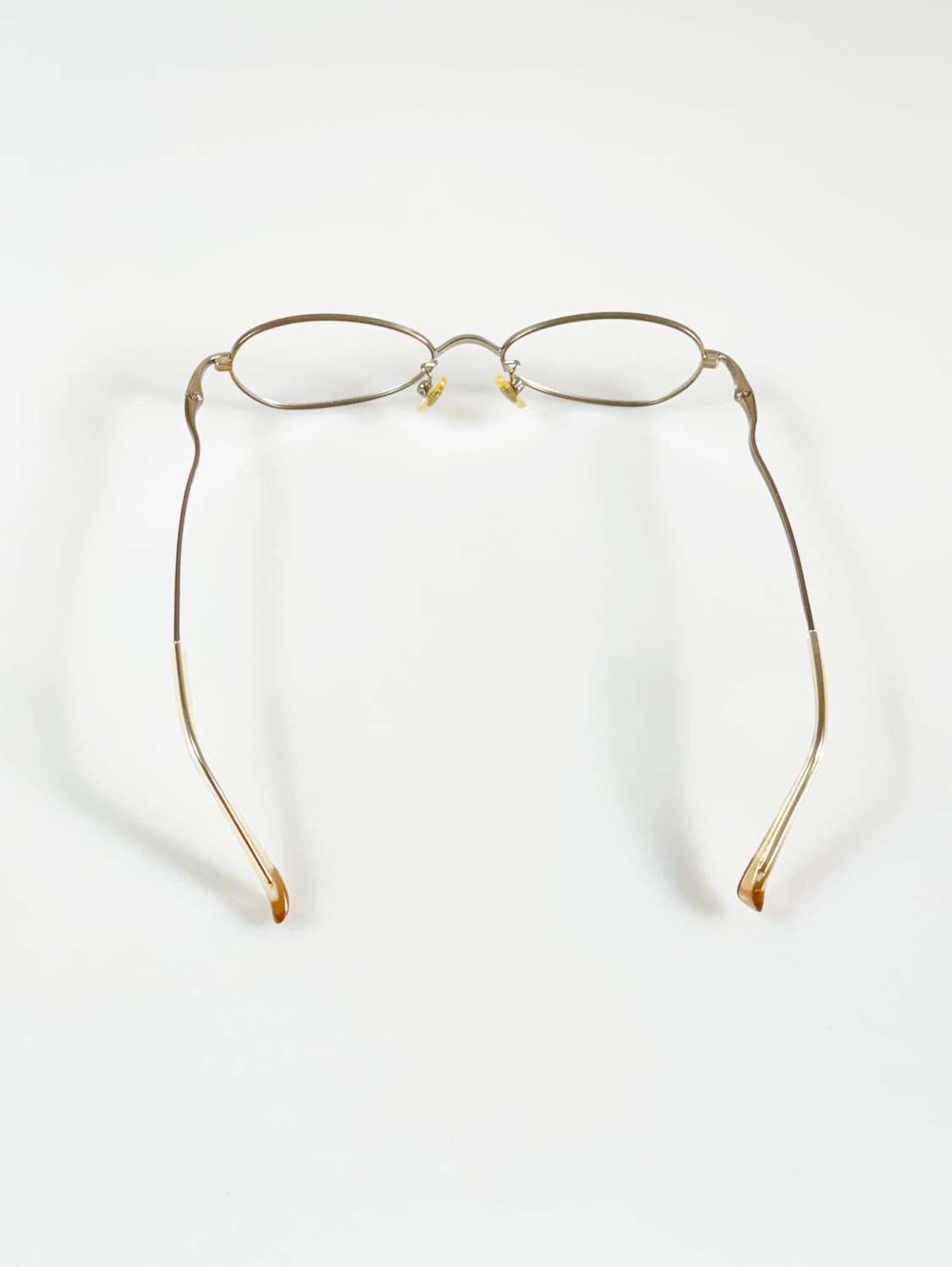 90s 골드 슬림 오벌 프레임 빈티지 안경 상품이미지5