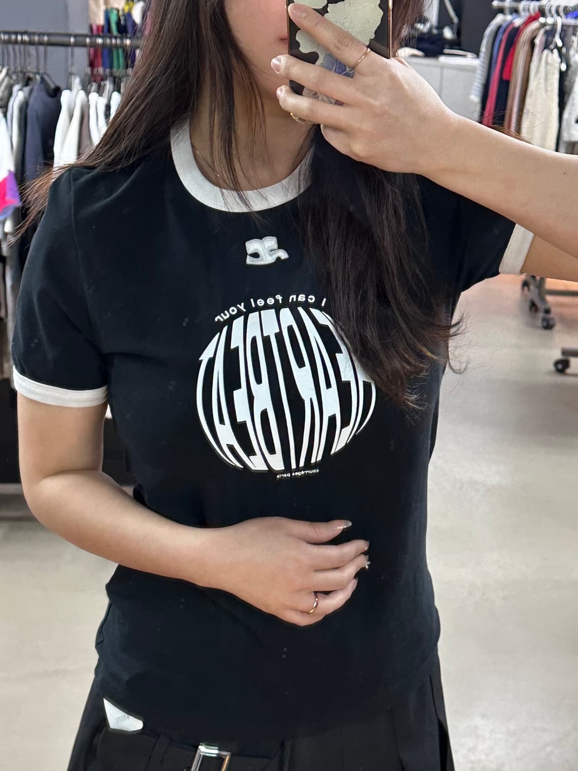 꾸레쥬(Courrèges) 하트비트 링거반팔티 상품이미지2