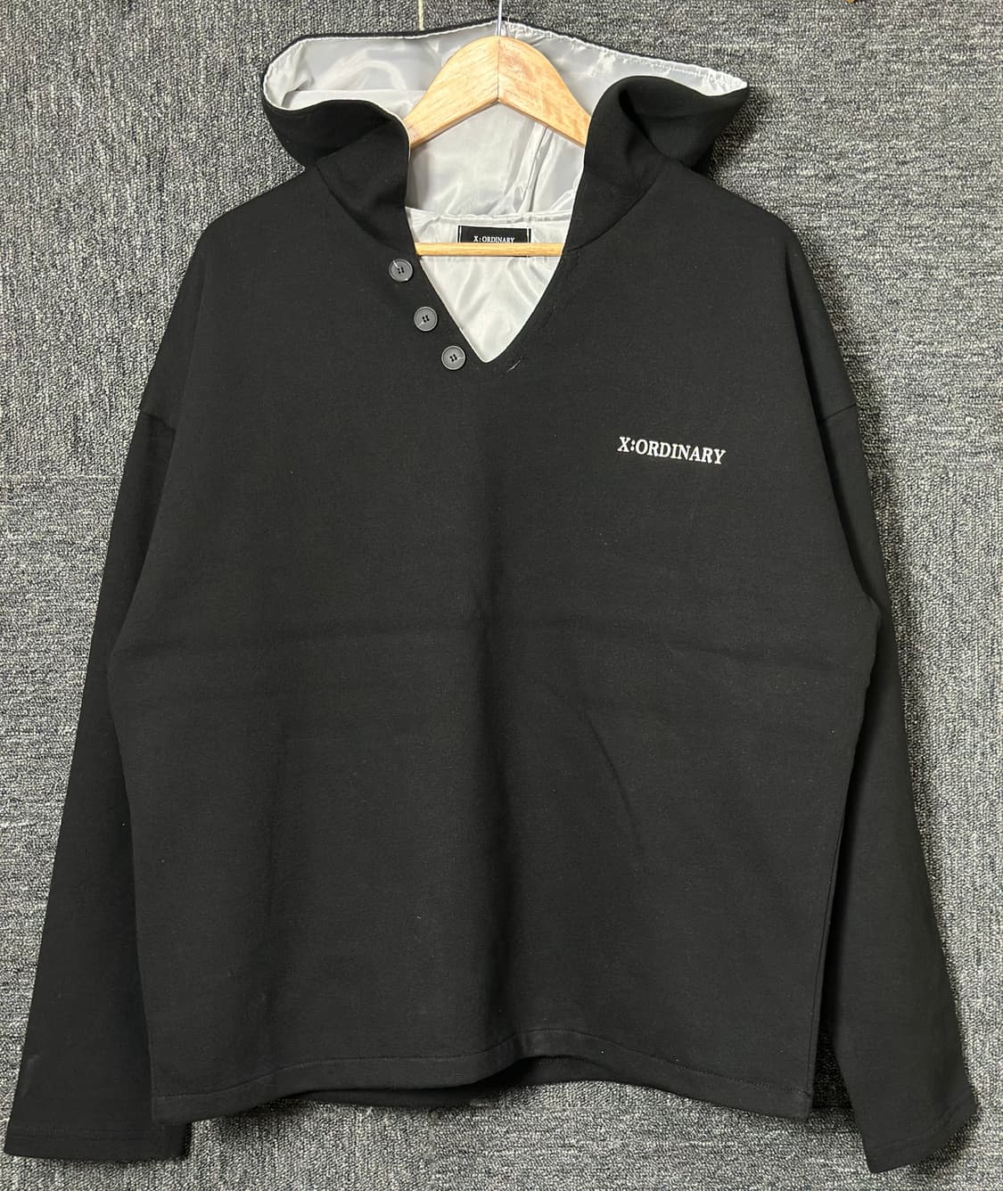 X:ORDINARY 검정 후드티 50 상품이미지1