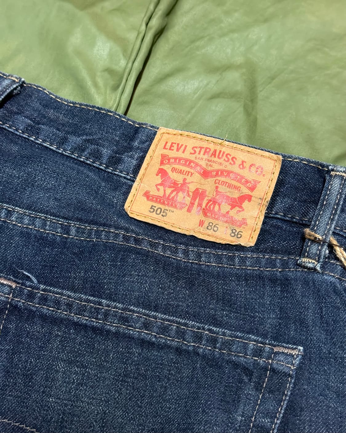 리바이스 505 레귤러핏 데님 팬츠 34 상품이미지7