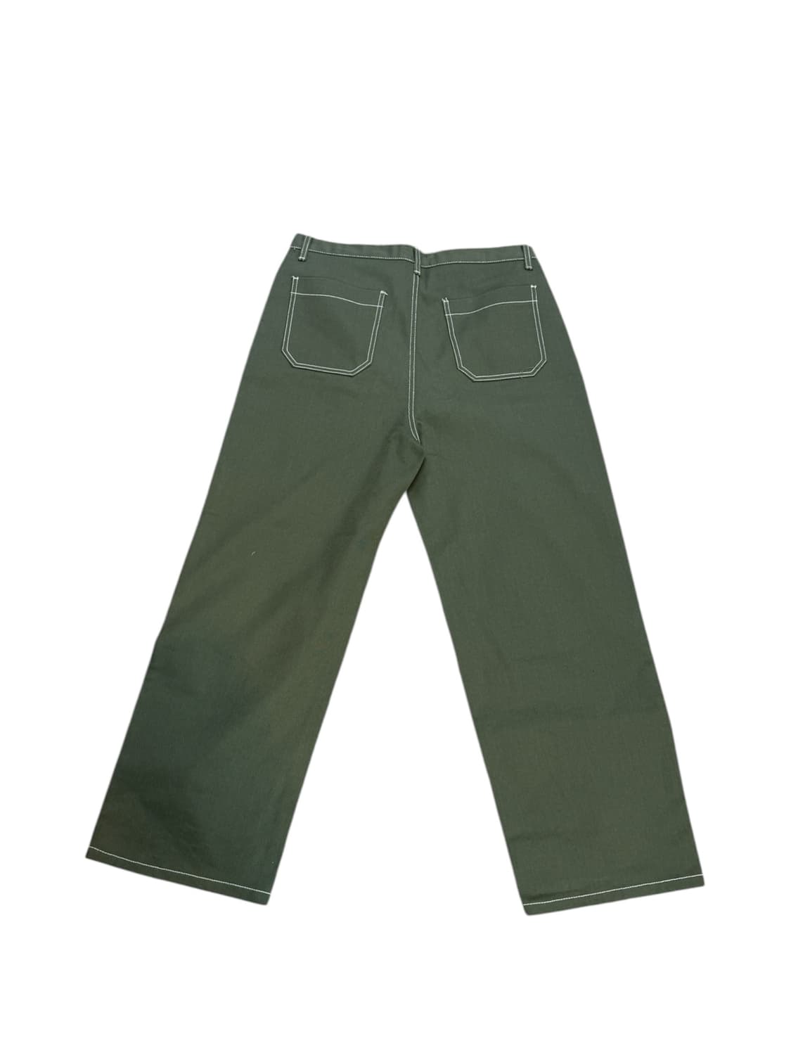 케이엔드 히로이 더블니 와이드 팬츠 카키 상품이미지2