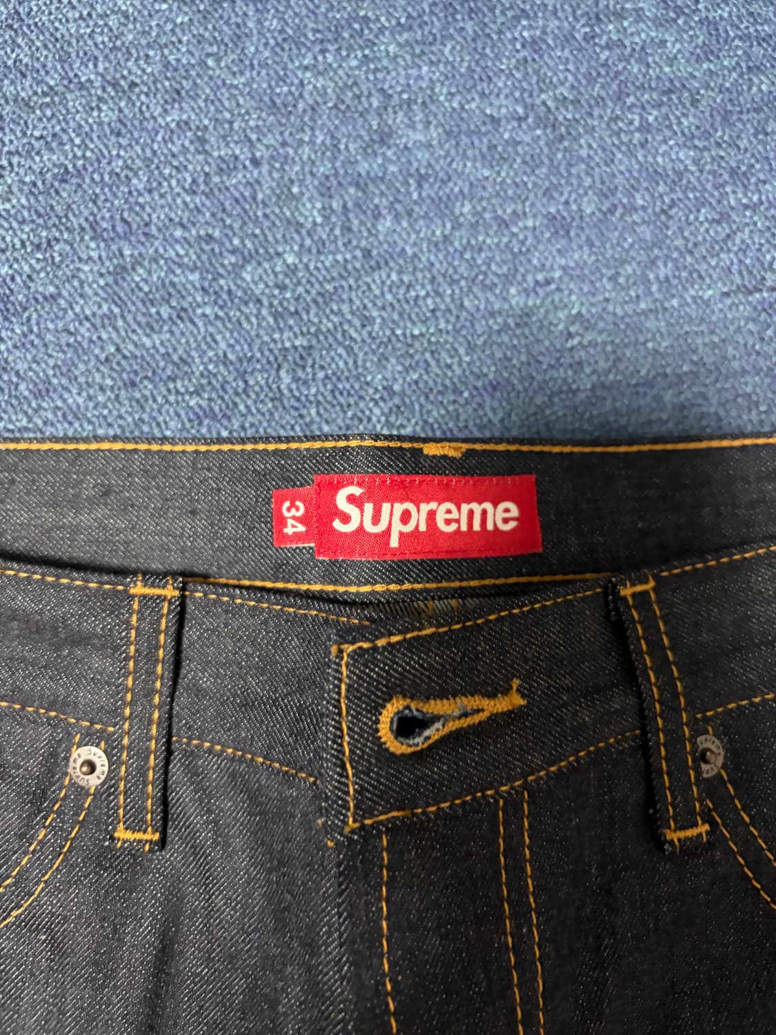 슈프림 S 로고 리지드 배기 진 리지드 인디고 - 25SS 상품이미지2