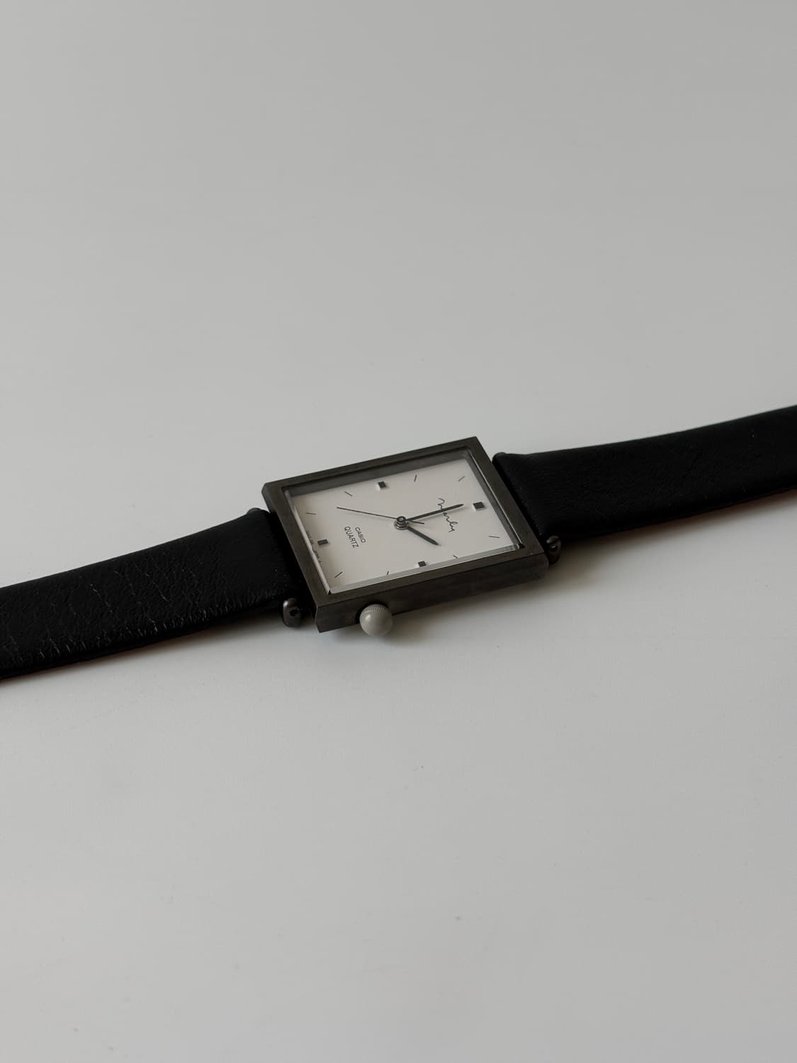 카시오 1980년대 Marly 블랙 스퀘어 쿼츠 남녀공용 상품이미지4