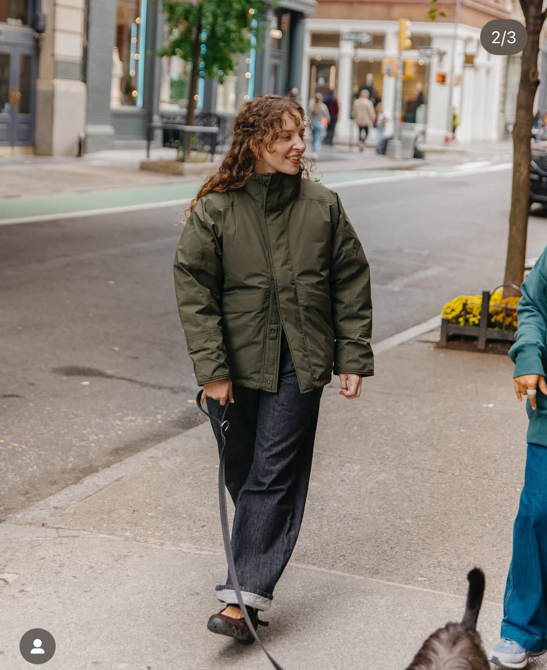 나나미카 숏다운 자켓 L 카키 상품이미지2