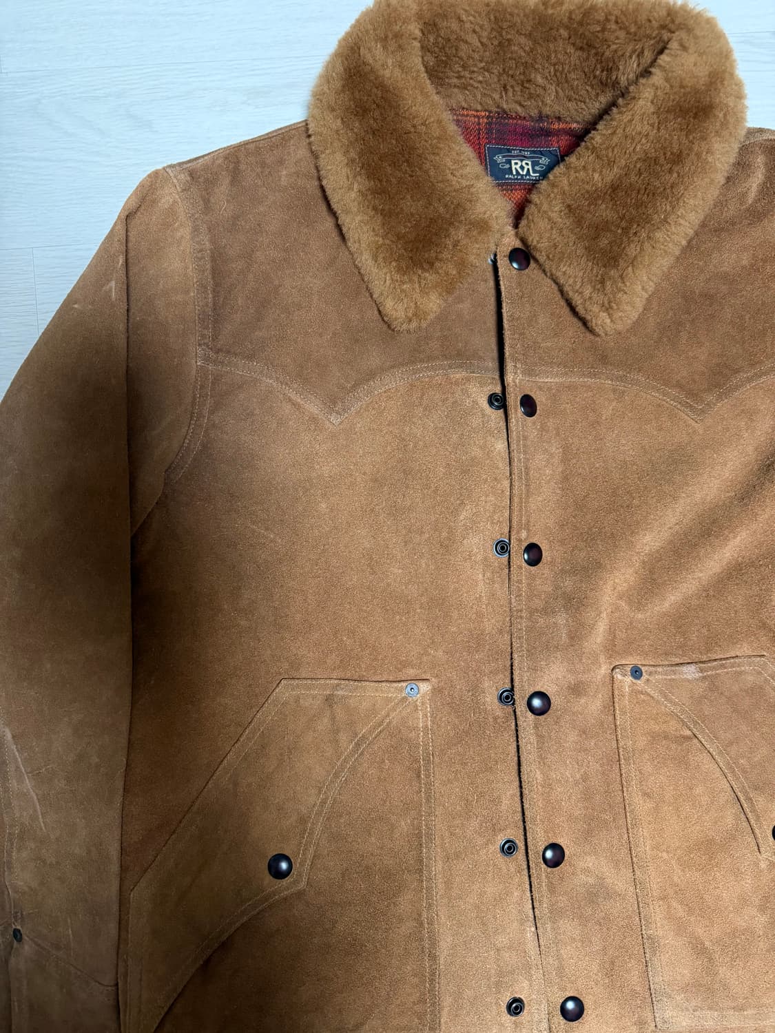 RRL 더블알엘 시어링 러프아웃 스웨이드 m 상품이미지4