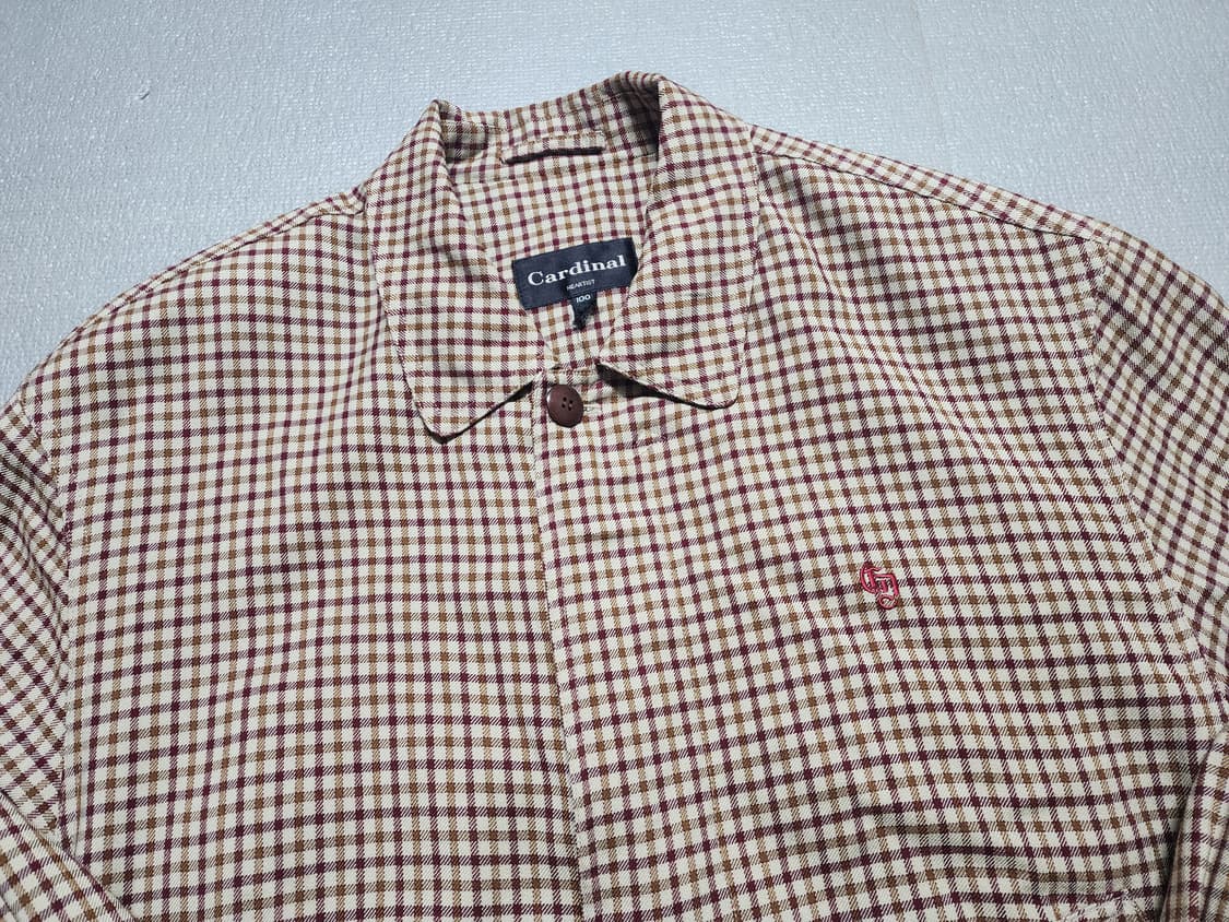 빈티지 카디널 올드스쿨 체크 블루종 자켓 상품이미지2