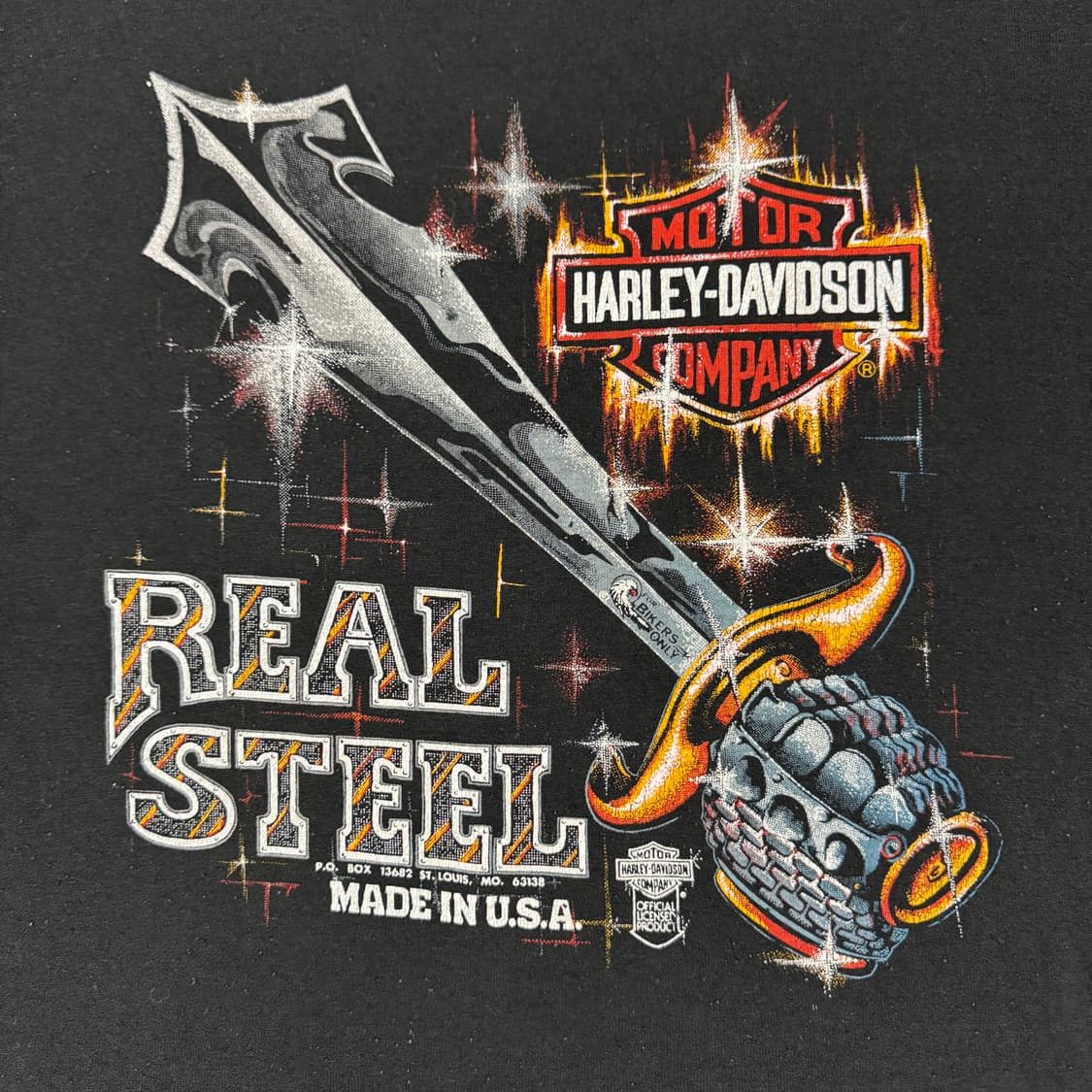 빈티지 80s 할리데이비슨 Harley Davidson 리얼스틸 티셔츠 상품이미지3