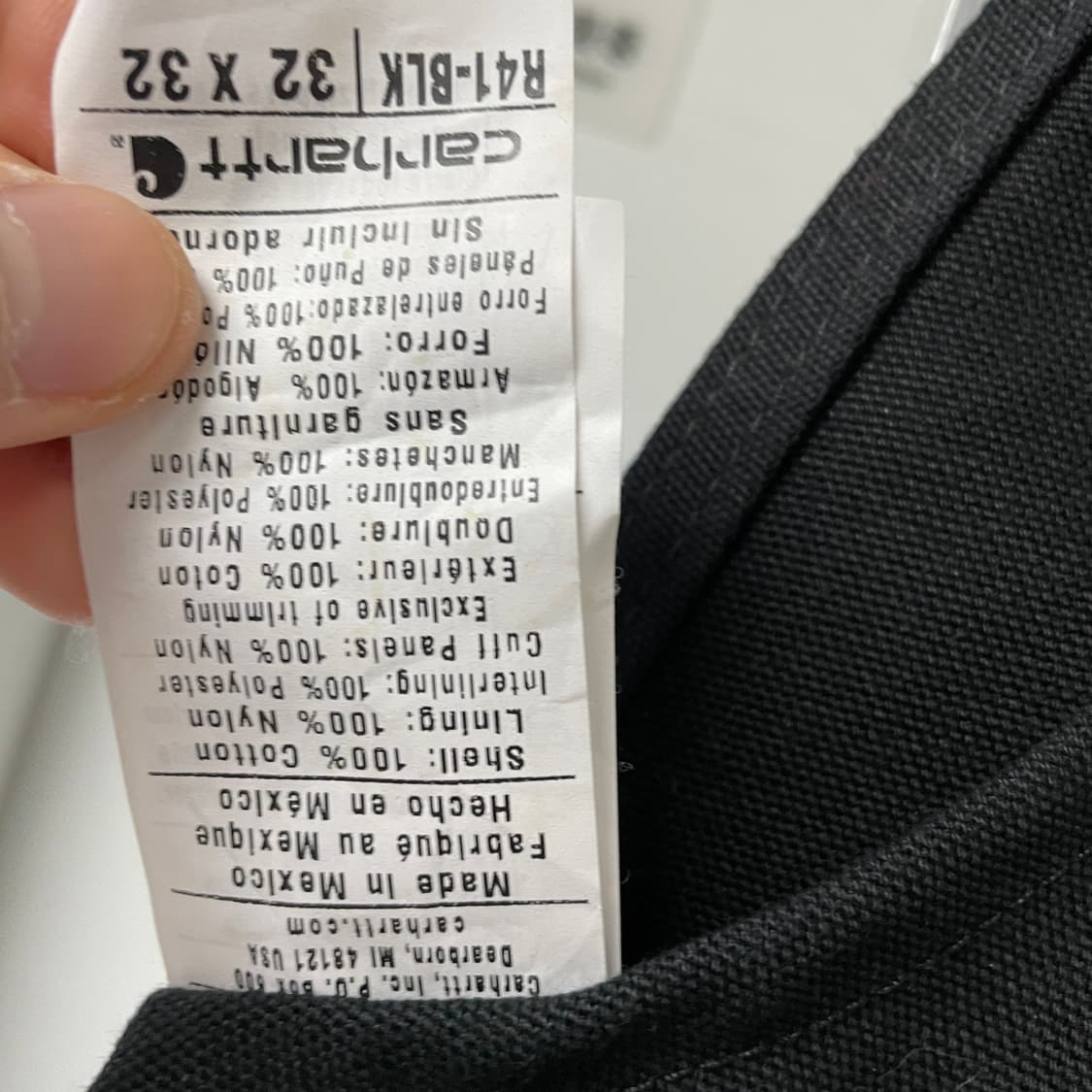 칼하트 누빔 오버롤 블랙 32X32 상품이미지8