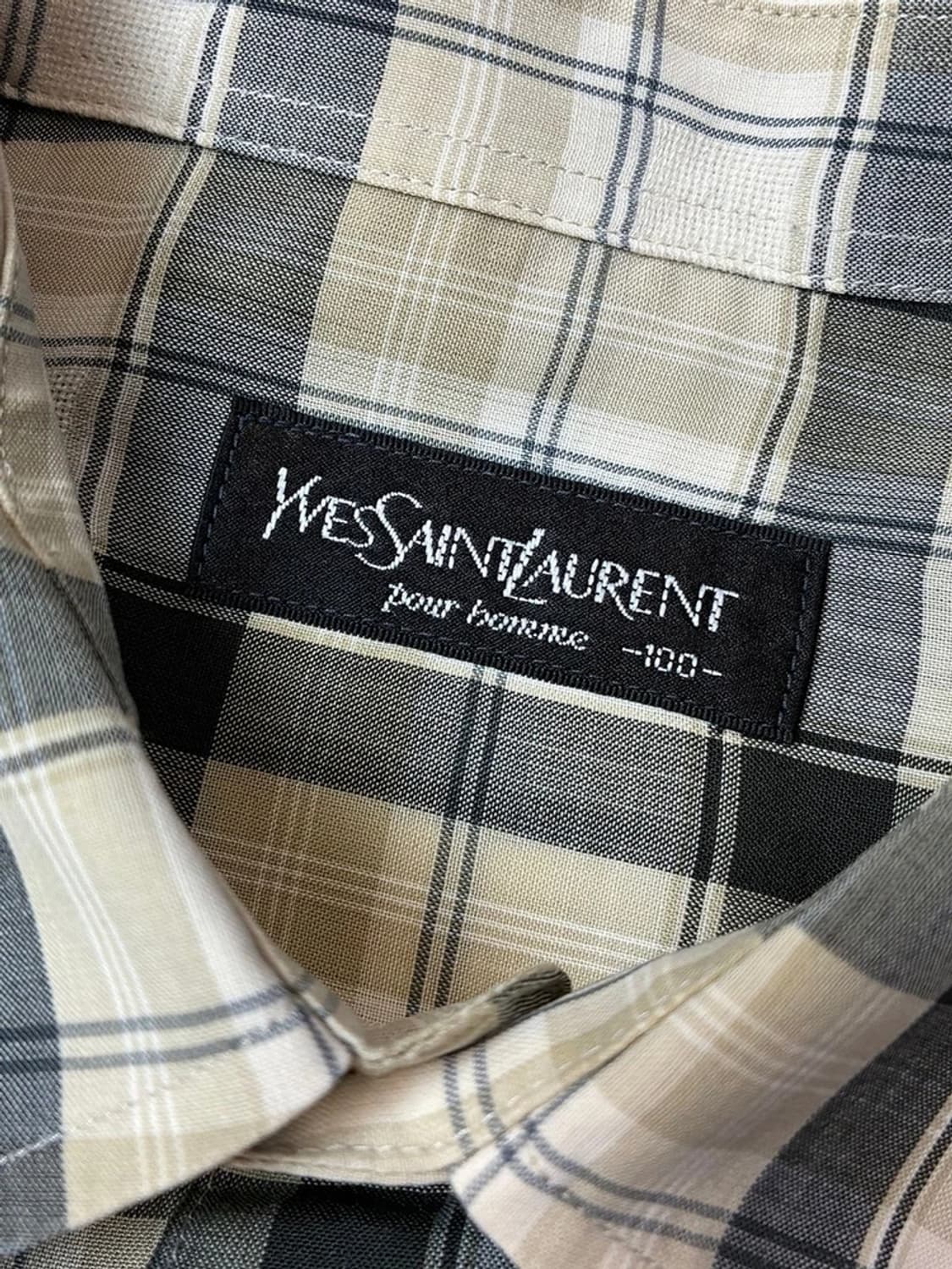 입생로랑 YSL 00s 체크 반팔 셔츠 PN4728 상품이미지6