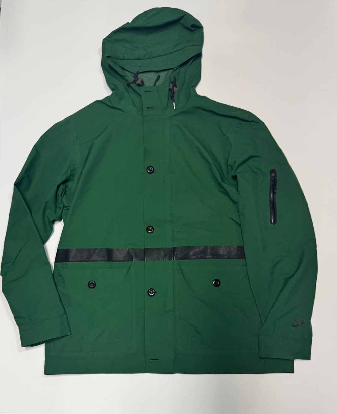 나이키 올드스쿨 나일론 후드 바람막이 2XL 그린 상품이미지1