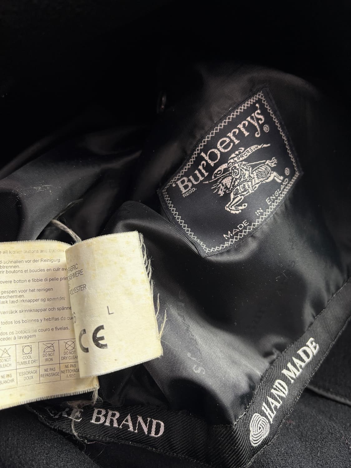 90s 버버리 런던 핸드메이드 캐시미어 블루종 자켓 3370 상품이미지4