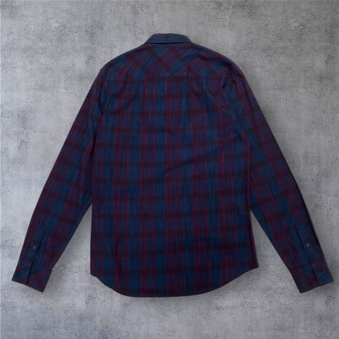 아르마니 익스체인지 네이비 퍼플 체크 슬림핏 셔츠 S(90) 상품이미지7