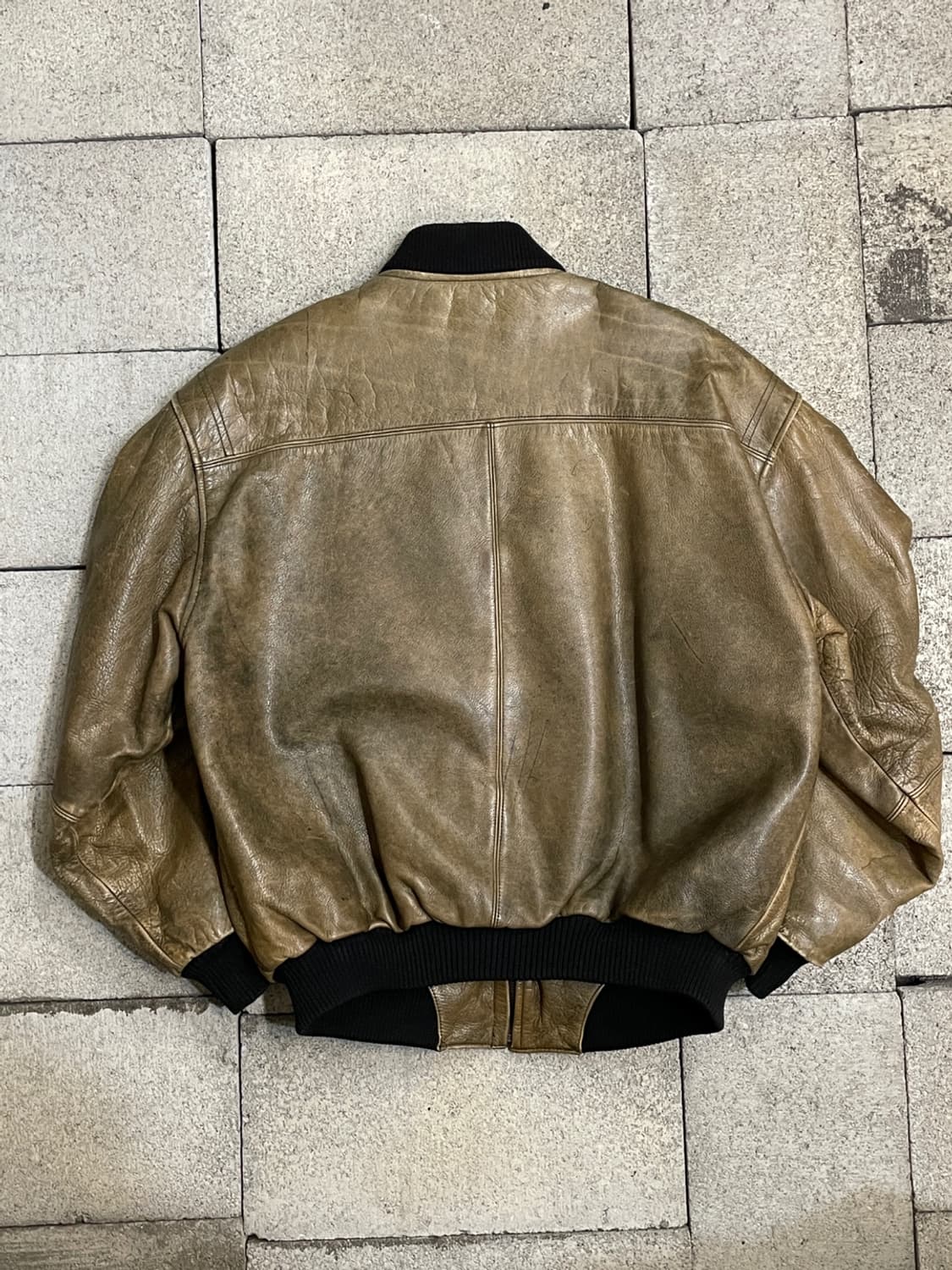 빈티지 Guys Club 레더 봄버 자켓  상품이미지5