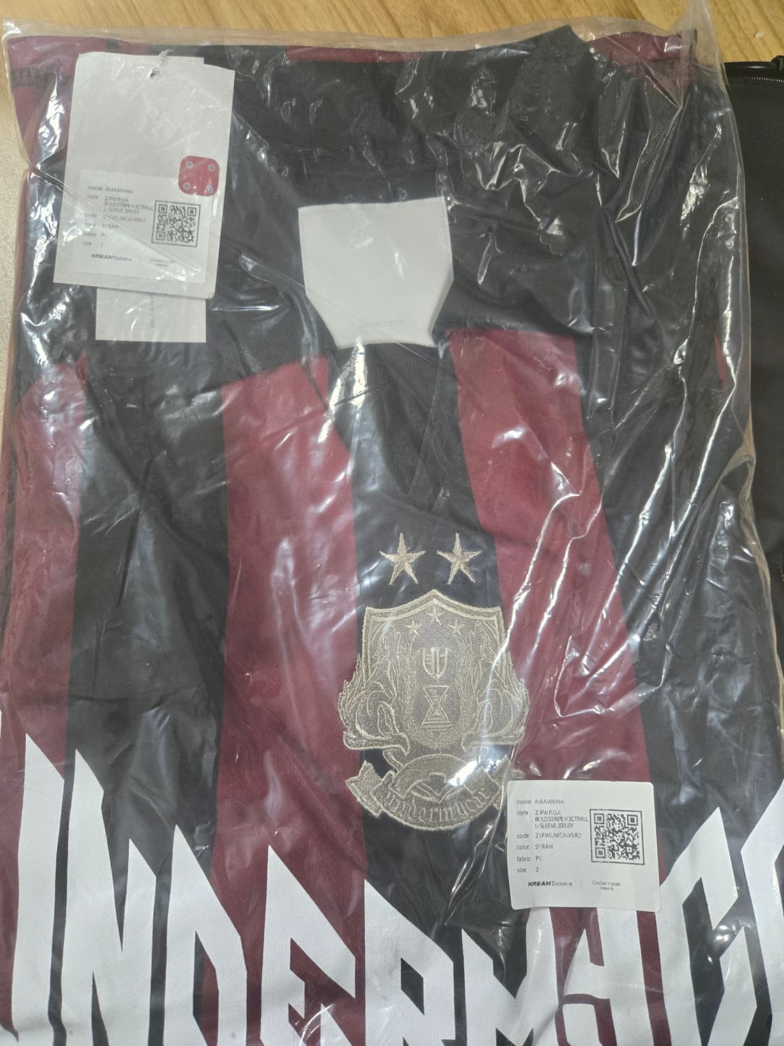 언더마이카 크림익클루시브 볼드스트라이프 풋볼져지 상품이미지2