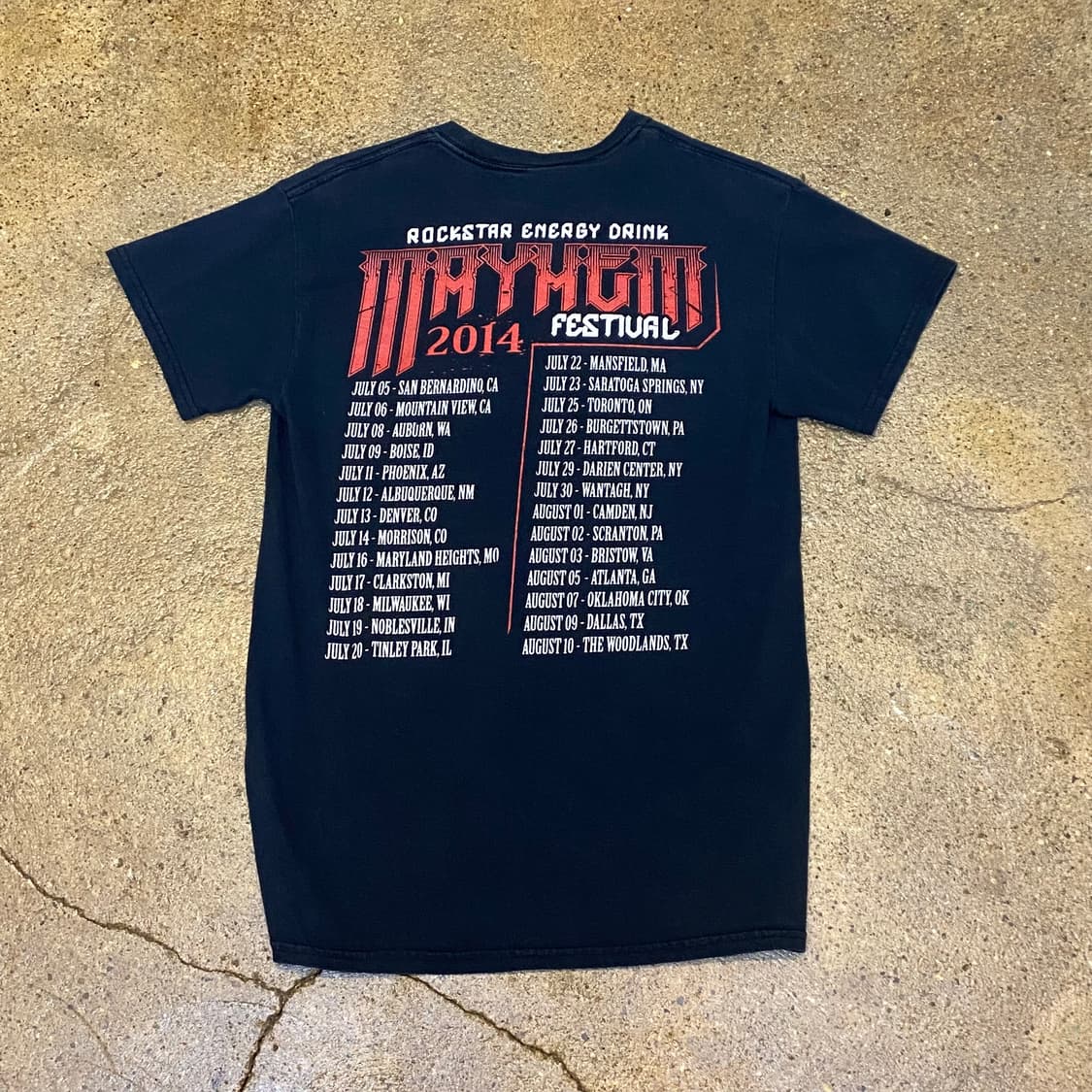 미국 빈티지 메이햄 MAYHEM 페스티벌 굿즈티 반팔티 락티셔츠 상품이미지4