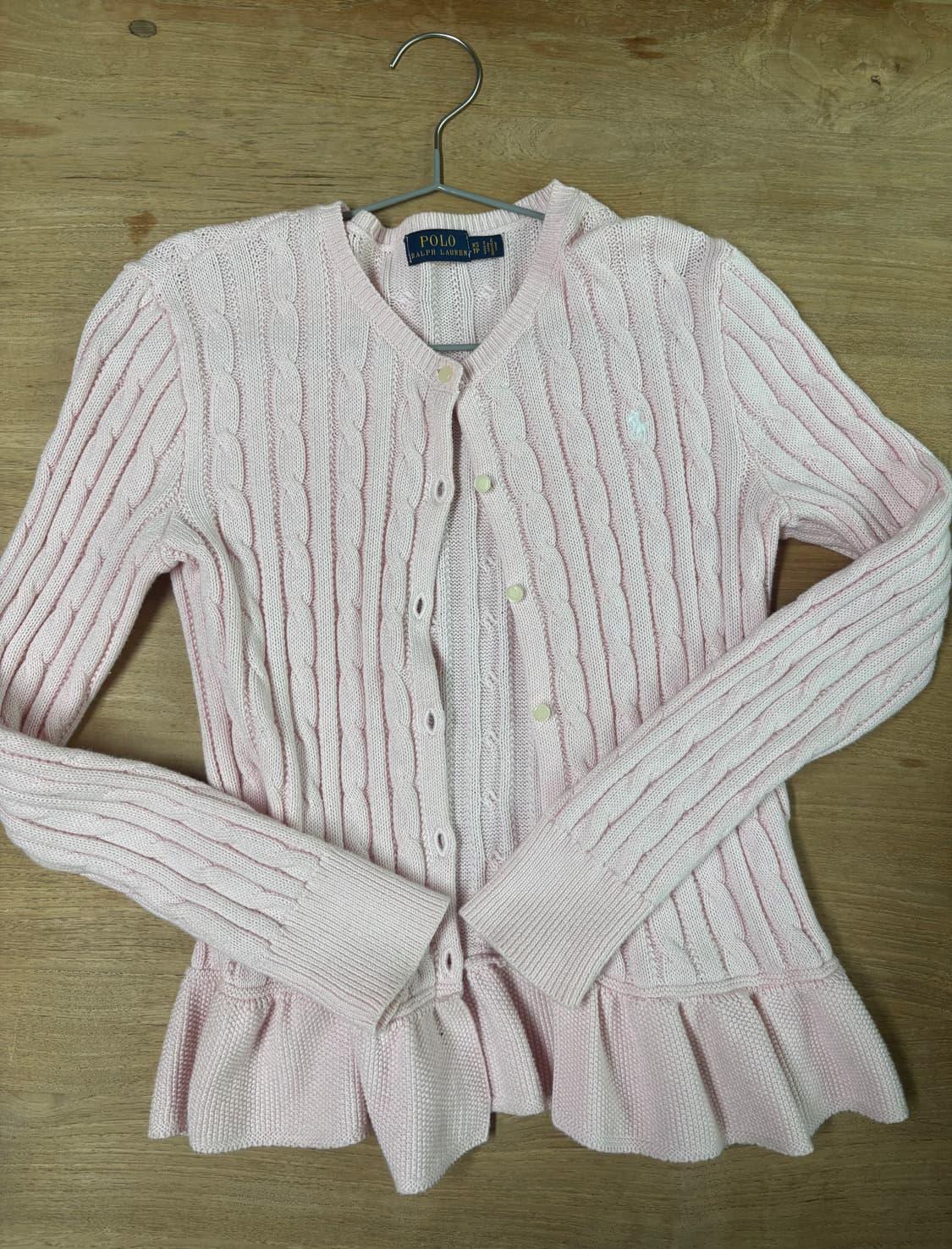 폴로 연핑크 가디건 상품이미지1