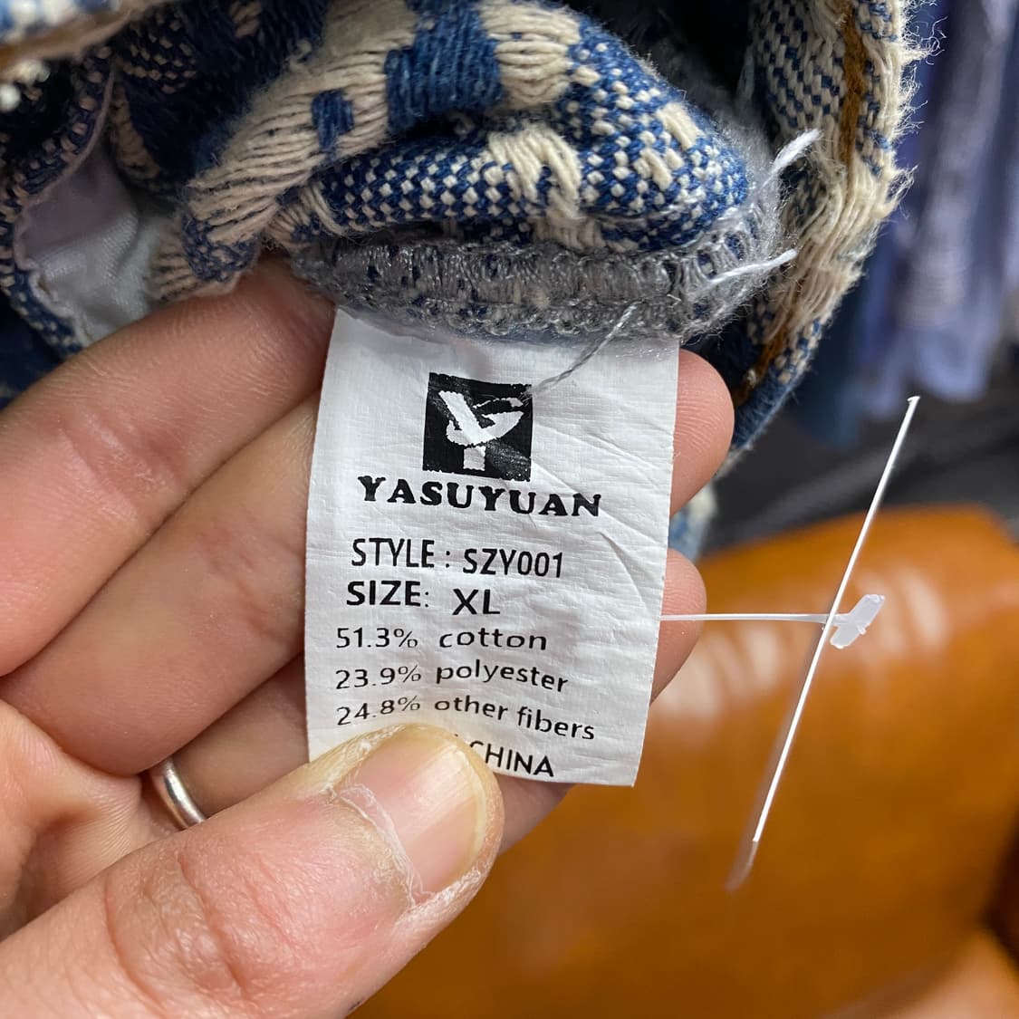 YASUYUAN 믹스컬러 그런지 트러커자켓 B4468 상품이미지6