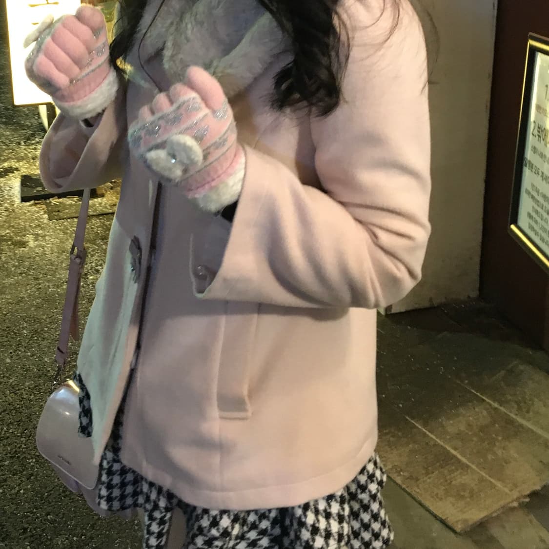 히메갸루 큐빅리본 핑크 장갑 상품이미지2