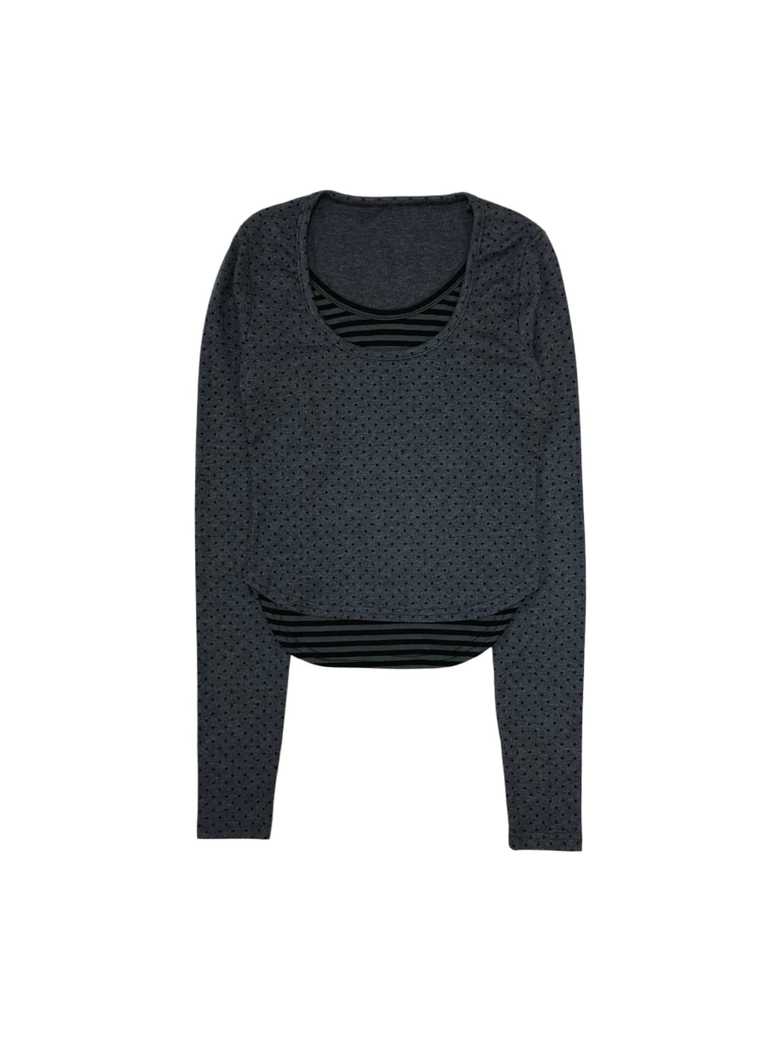 도트 레이어드 티셔츠 상품이미지1