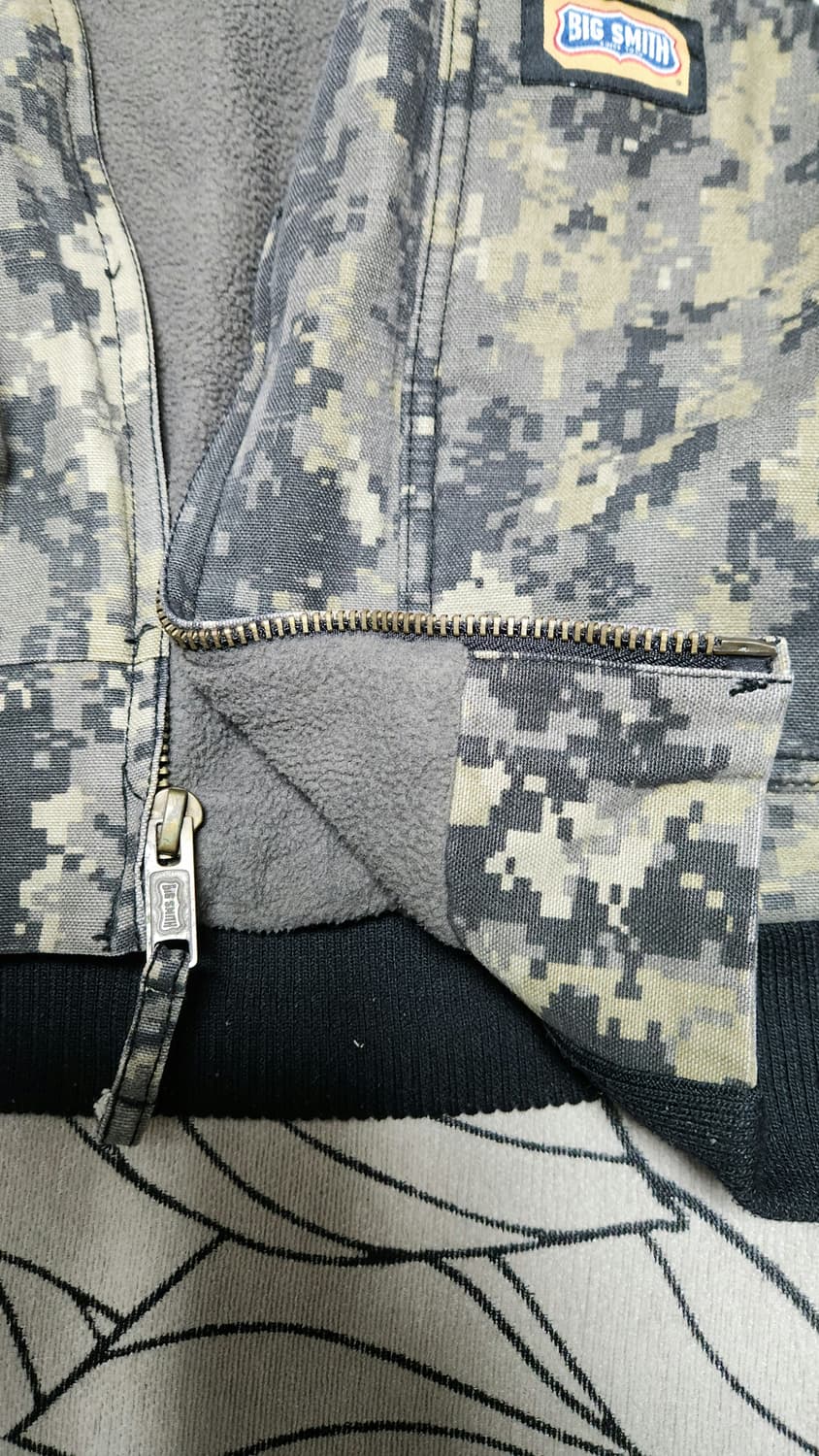 BIG SMITH 카모 후드 덱 집업 자켓 XL 105사이즈 상품이미지5