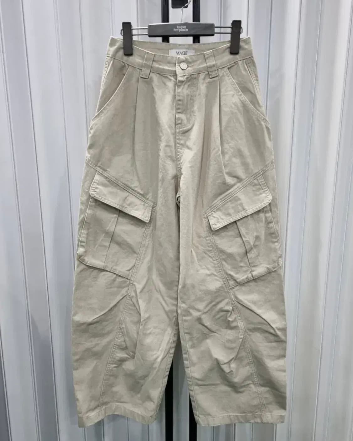 베이지 카고 와이드 팬츠 상품이미지1