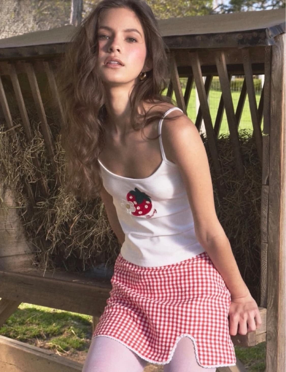 글로니 프루티 탱크탑 스트로베리 / 딸기 자수 나시 상품이미지1