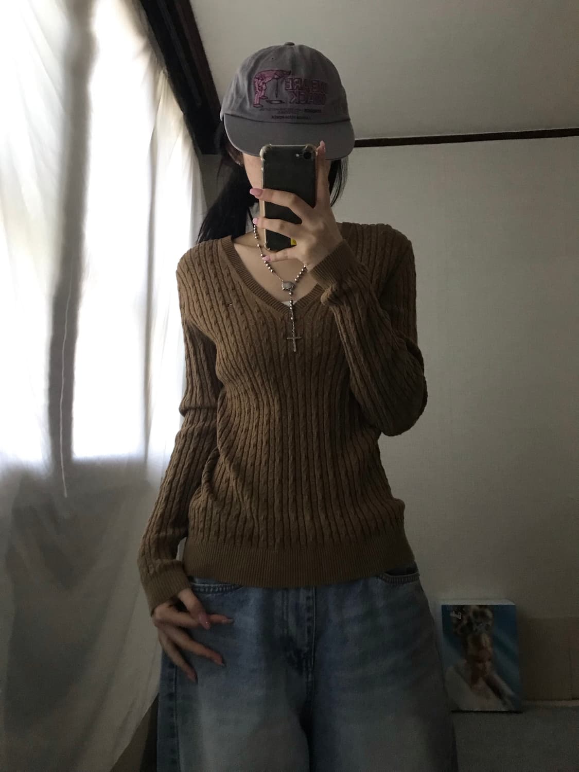 타미힐피거 베이지 브이넥 니트 상품이미지6