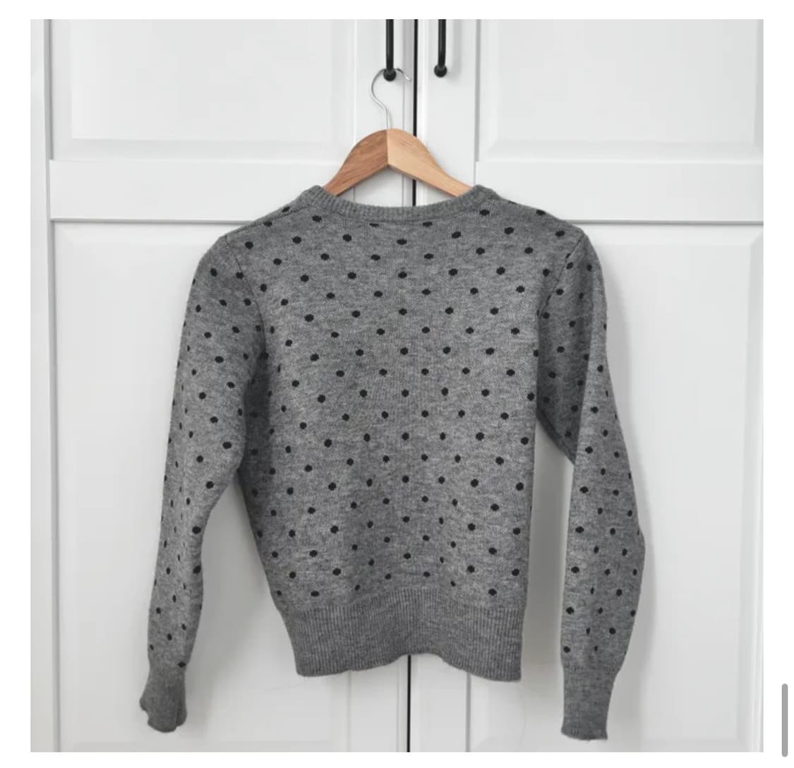 회색 도트 가디건 상품이미지2