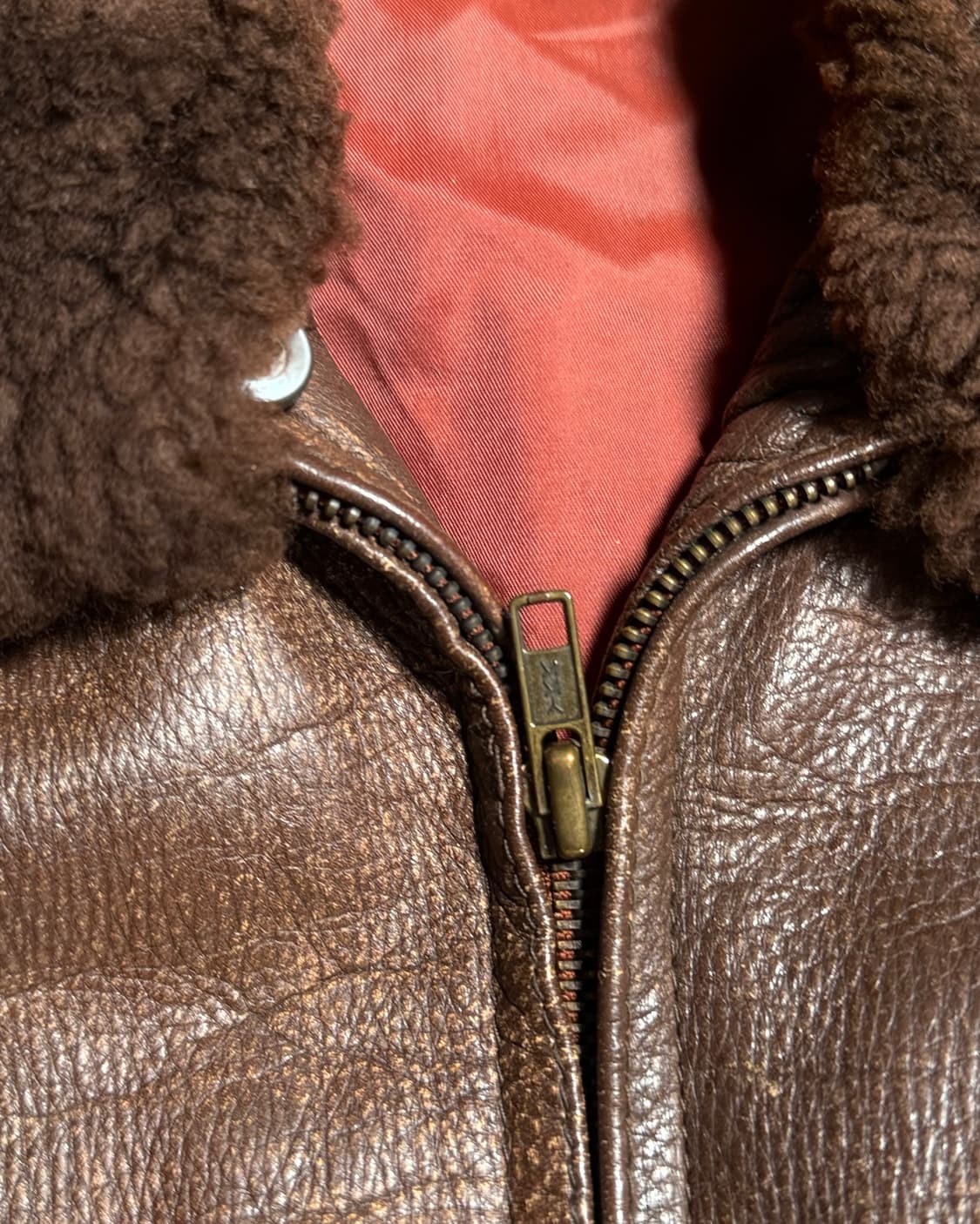 80‘s 로얄 레더 코트 by 코토누키 G-1 플라이트 자켓 L 상품이미지5