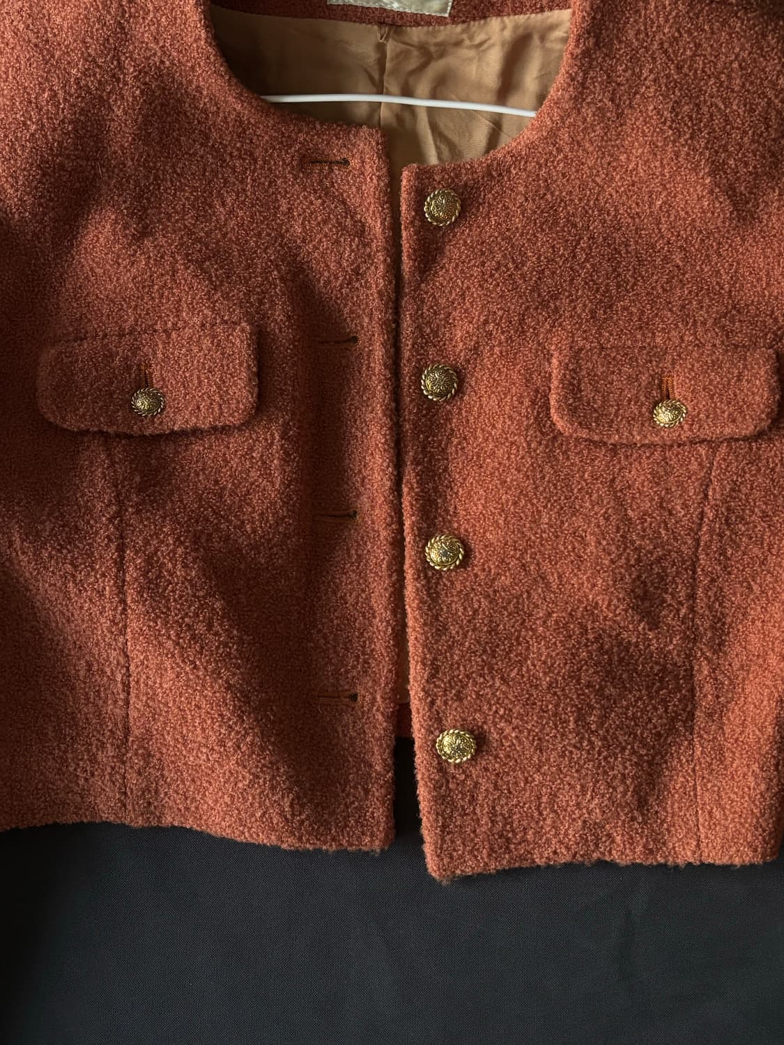 LE PASSAGE 오렌지 크롭 트위드 자켓 상품이미지2