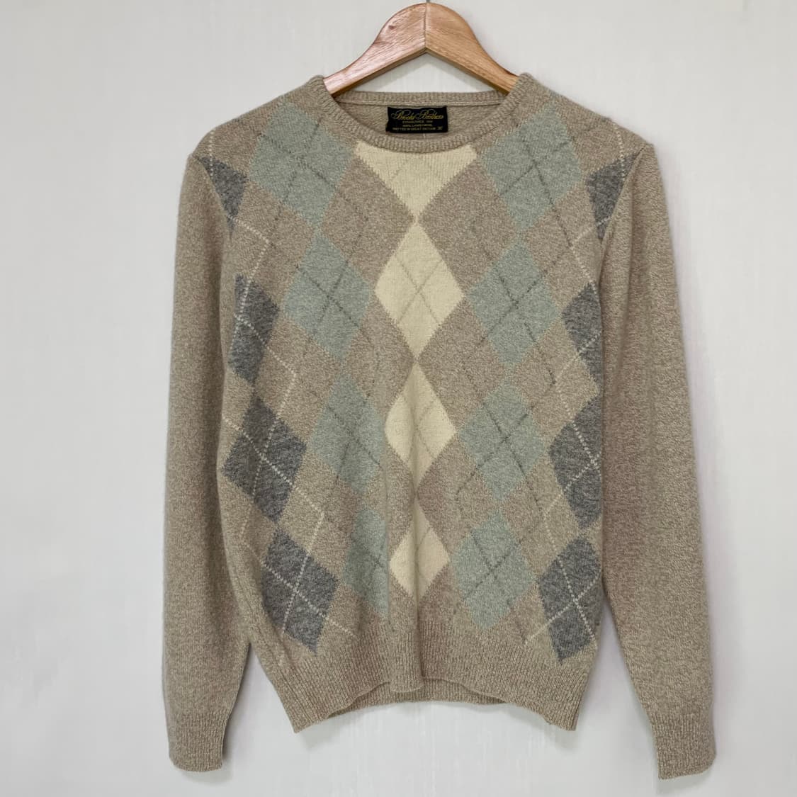 브룩스브라더스 아가일 램스울 긴팔 빈티지 니트 여성 36 상품이미지2