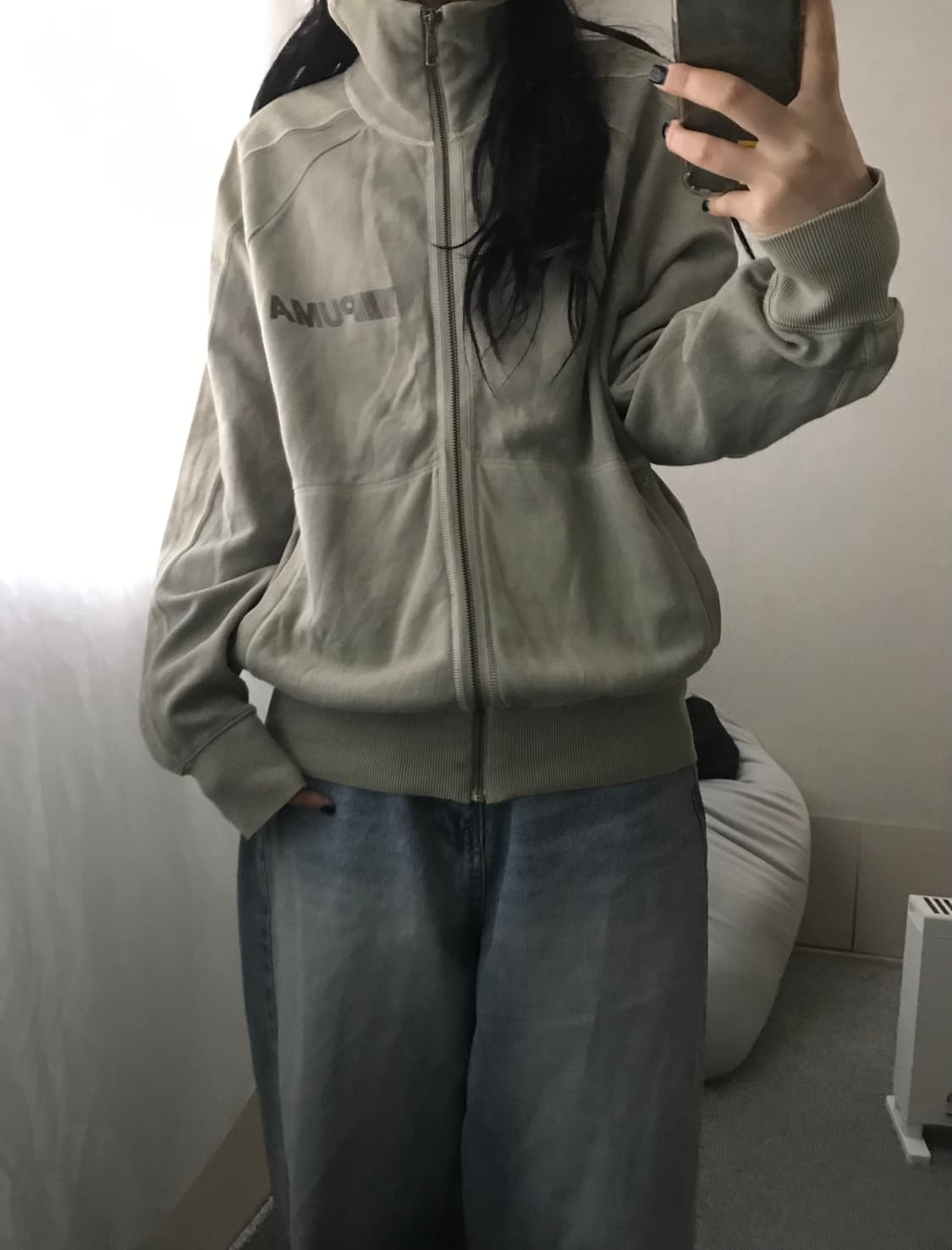 퓨마 카키 면집업 상품이미지2