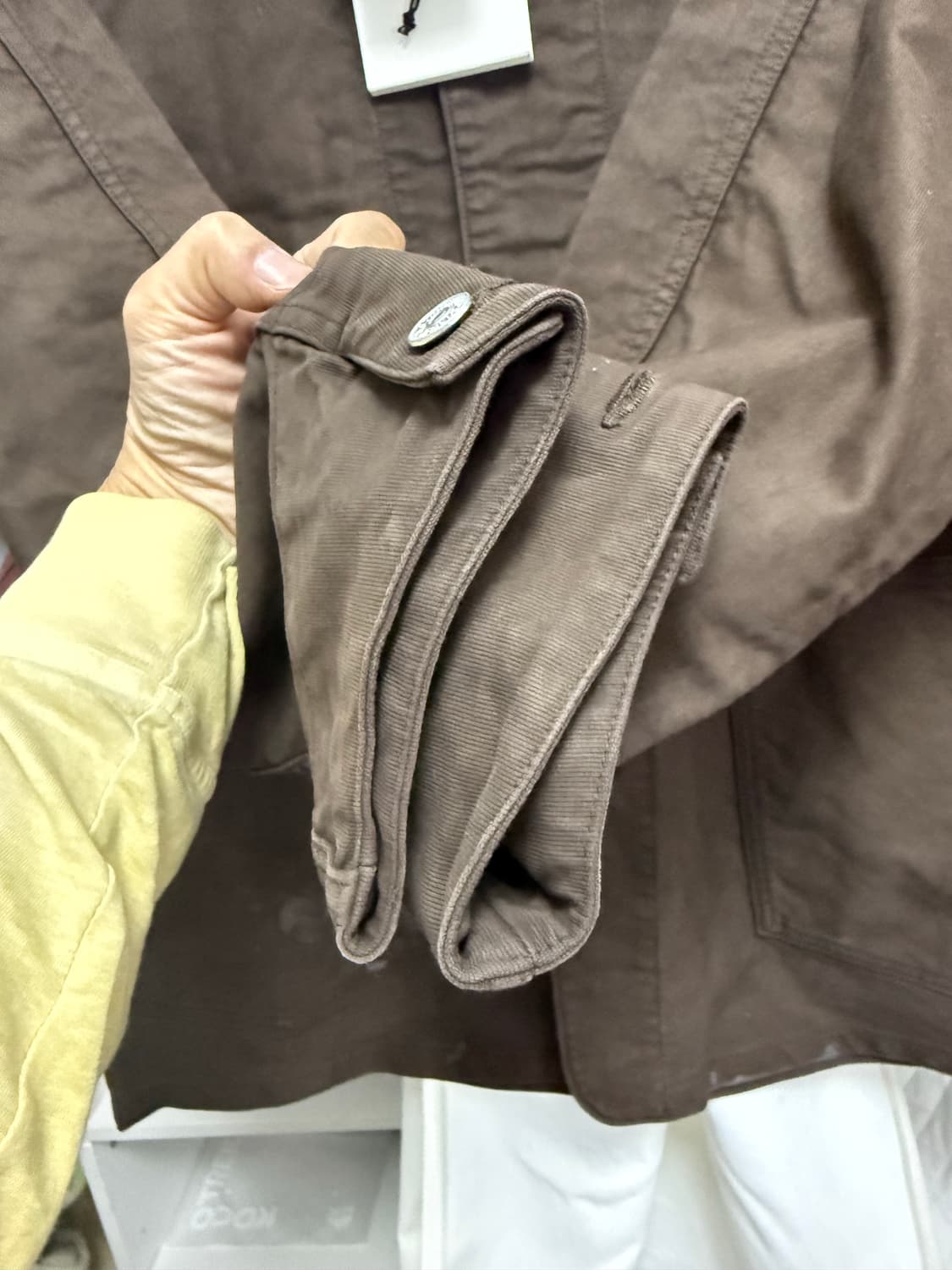 비즈빔25AW coverall 커버롤 자켓 네츄럴 머드 다잉 이세탄 전시 상품이미지9