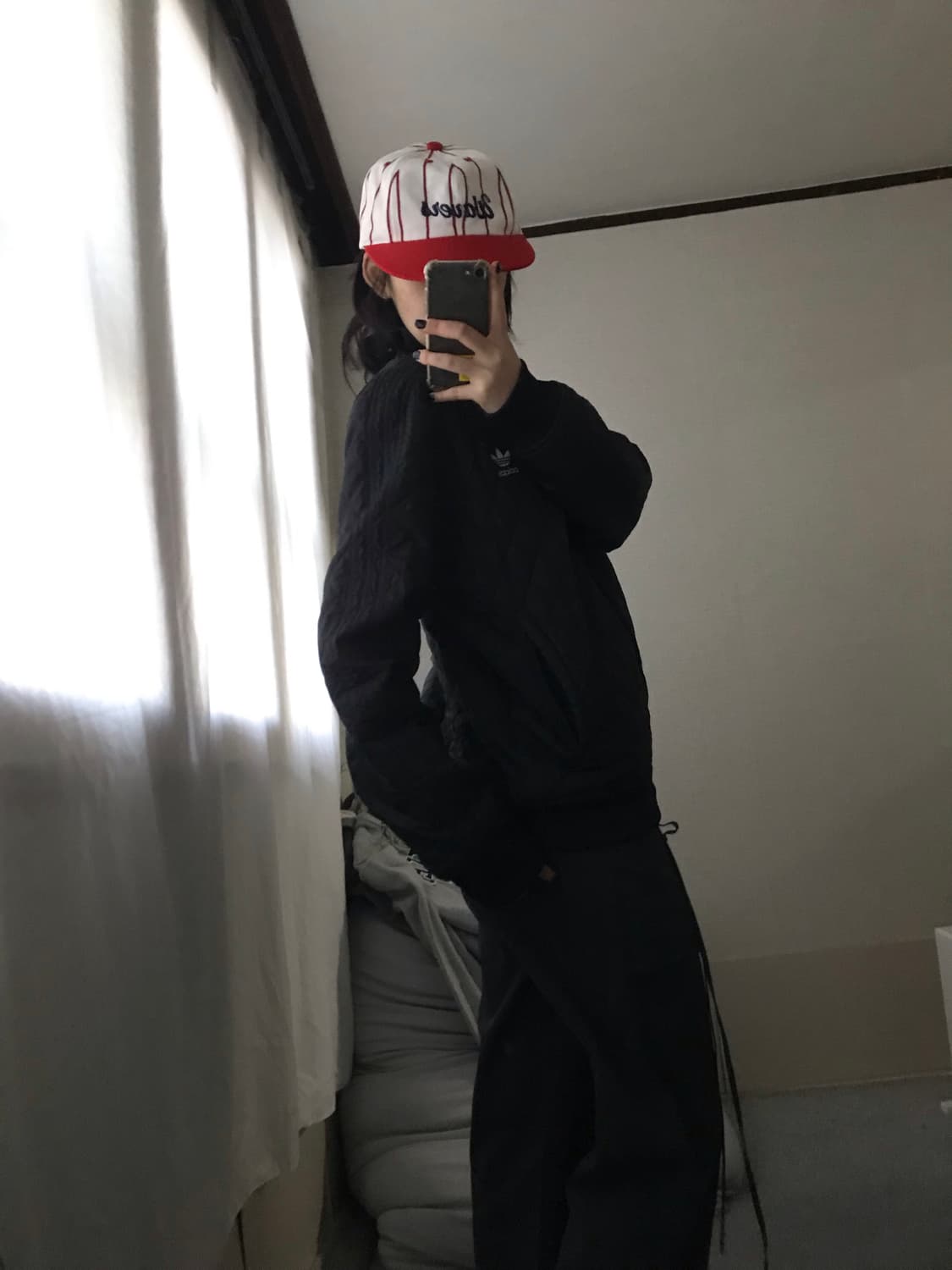 아디다스 블랙 삼선 패딩 상품이미지5