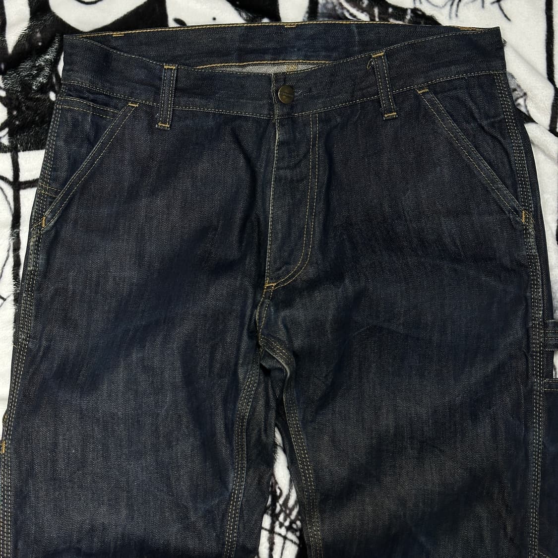 칼하트 싱글니 생지 데님 팬츠 상품이미지5