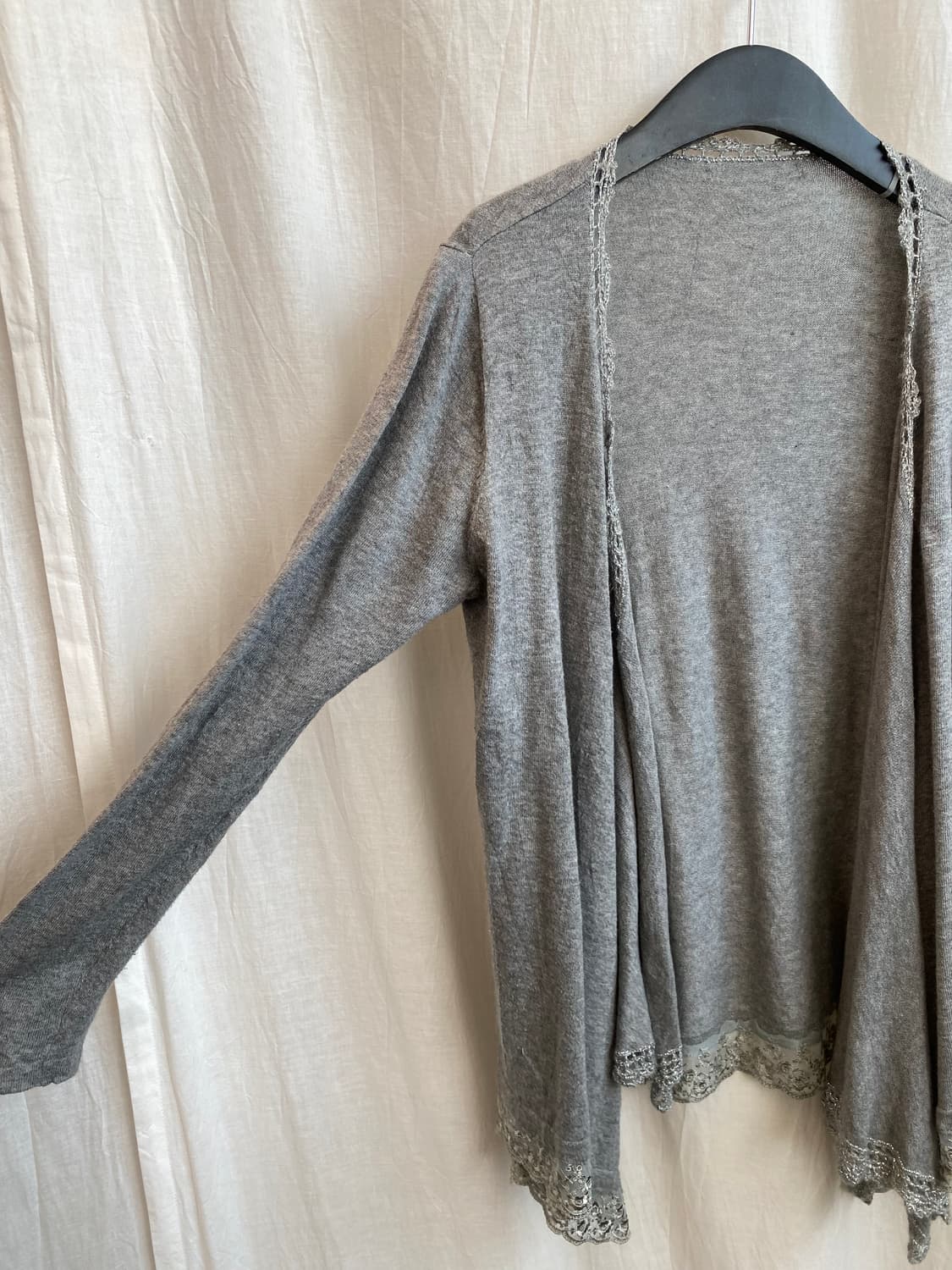 그레이 오픈형 면가디건(M) 상품이미지6