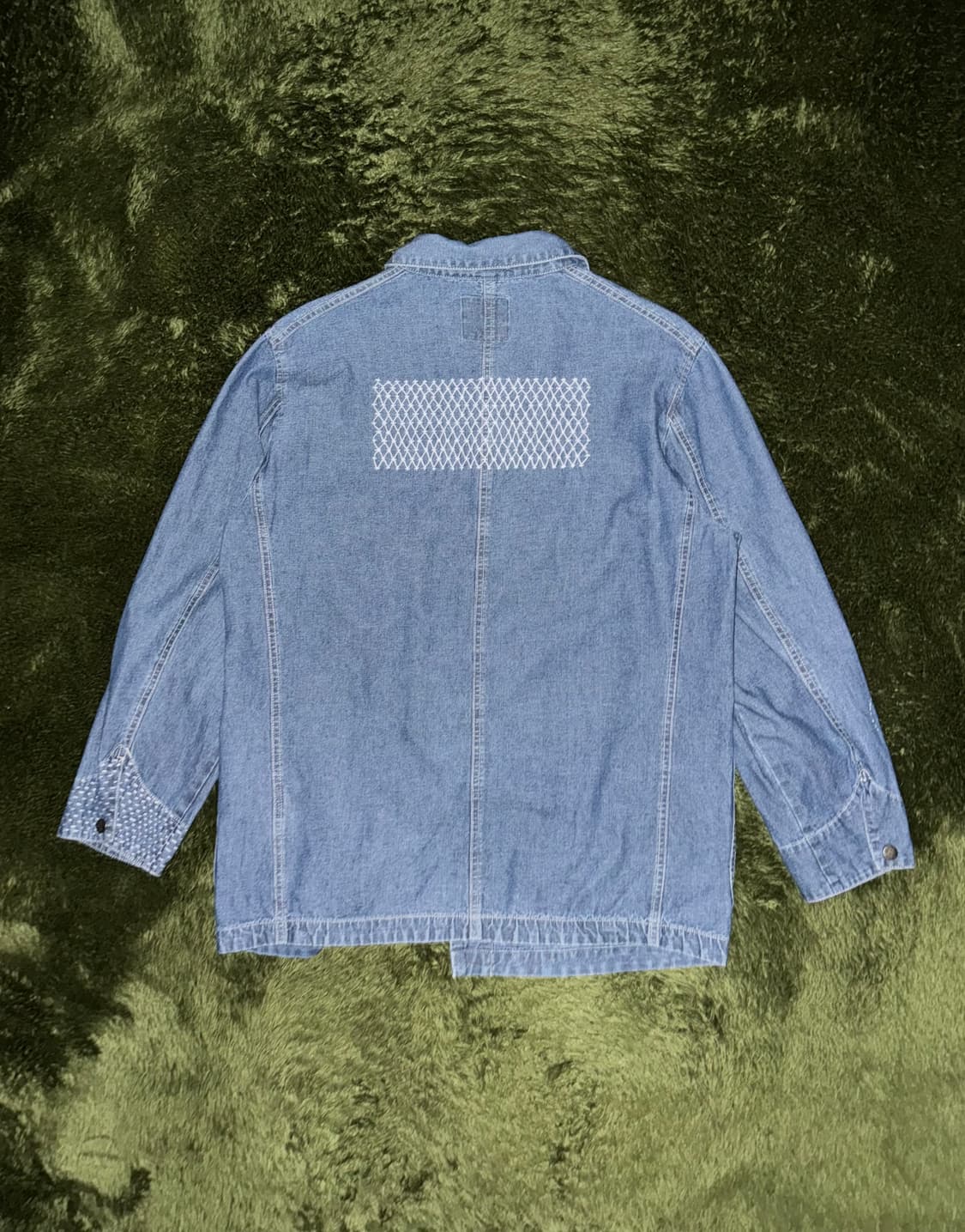 [L] 그라미치 재패니즈 보로 사시코 데님 커버올 자켓 상품이미지9