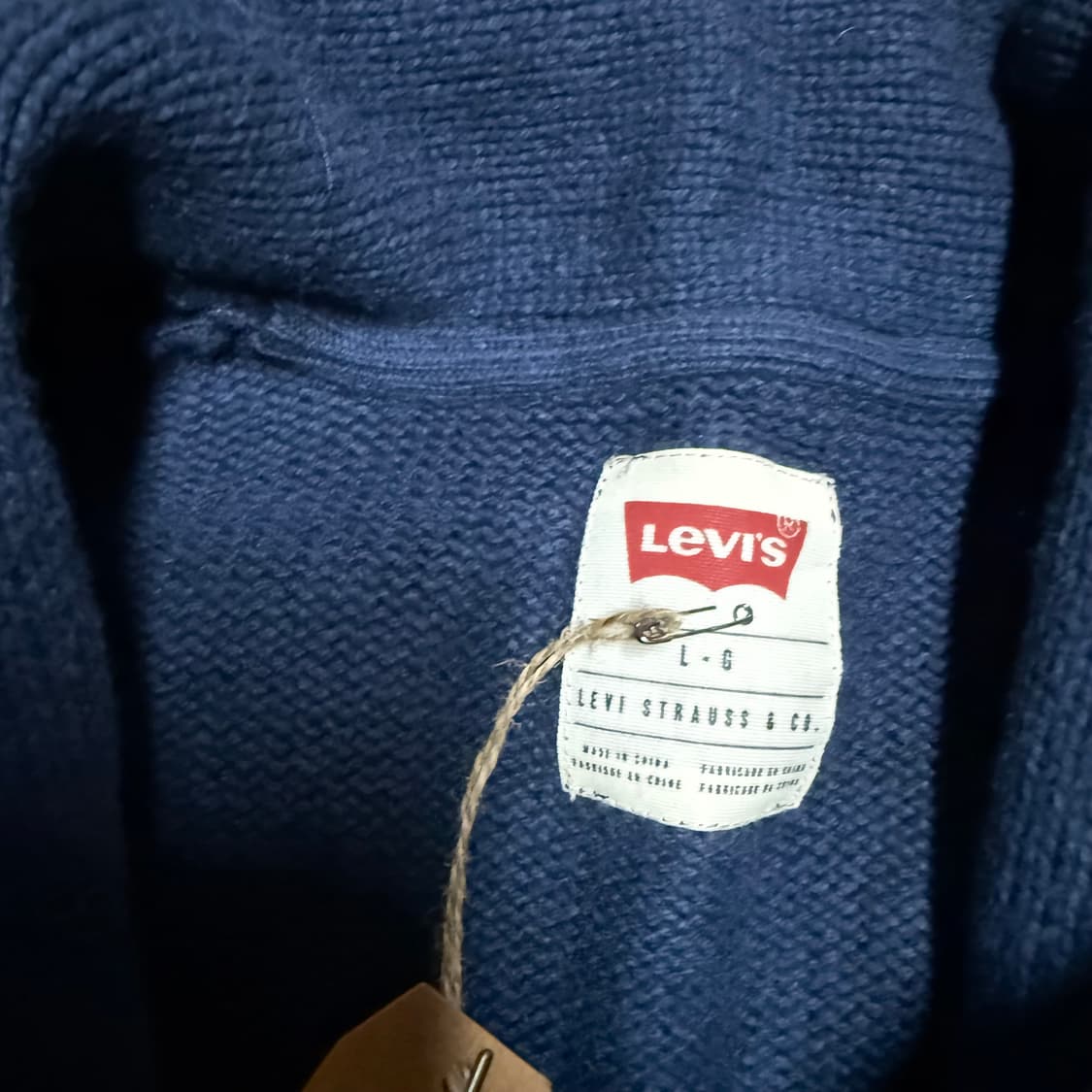 리바이스 노르딕 패턴 더플 숄카라 가디건 L 상품이미지5