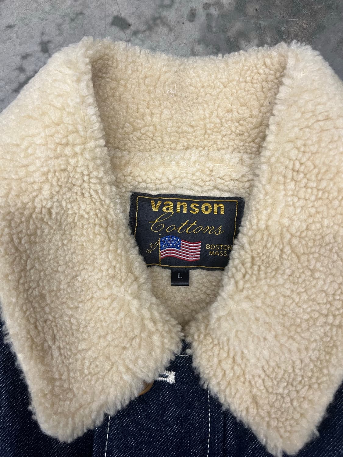 밴슨 시어링 데님 점퍼 L 상품이미지5