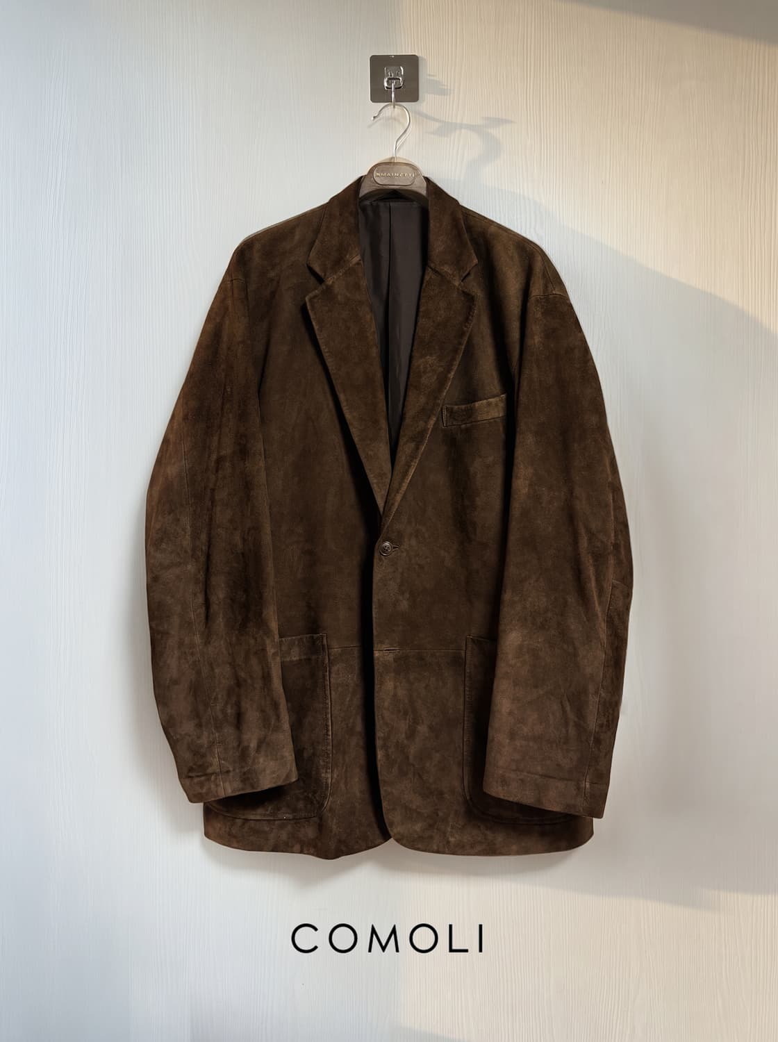 [3] 24AW 코모리 스웨이드 2B 자켓 브라운 상품이미지1