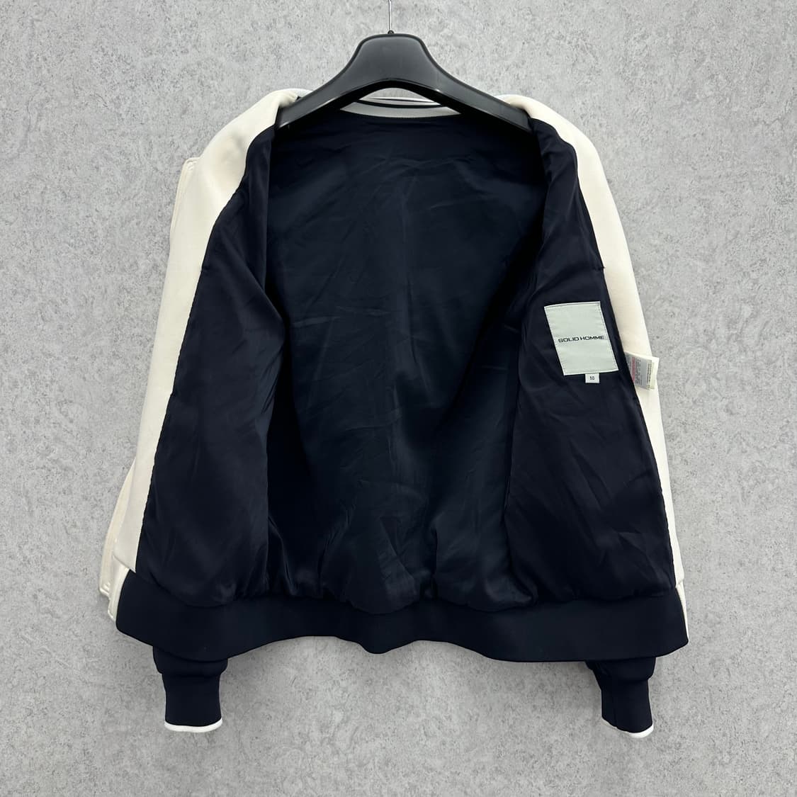 105 솔리드옴므 남자 네오프렌 블루종 자켓 상품이미지2