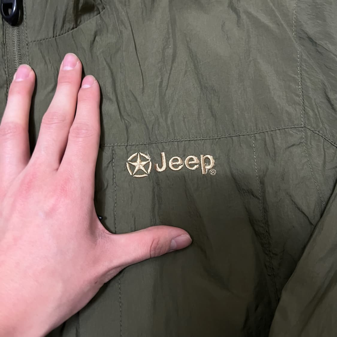 지프 로고 후드 바람막이 자켓 L/100  상품이미지3