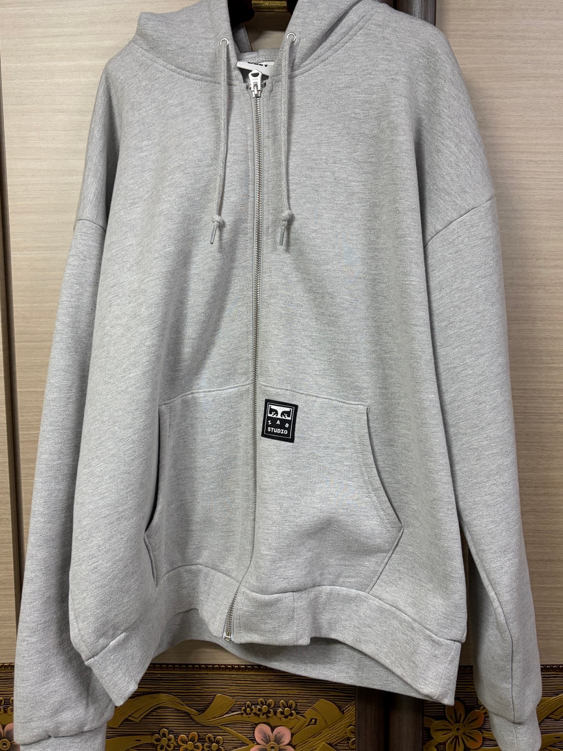 아이앱 오베이 아이콘 엑스트라 헤비 집업 후드 그레이 헤더 상품이미지1