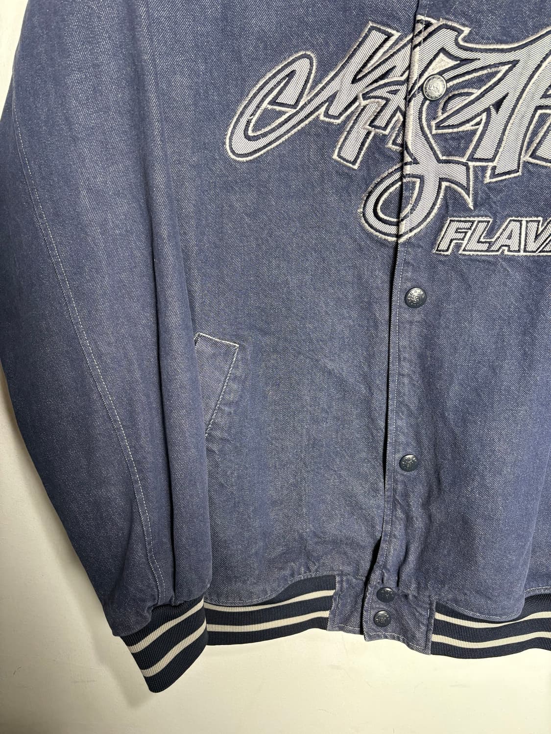 Majah flavah 데님 바시티 자켓 상품이미지5