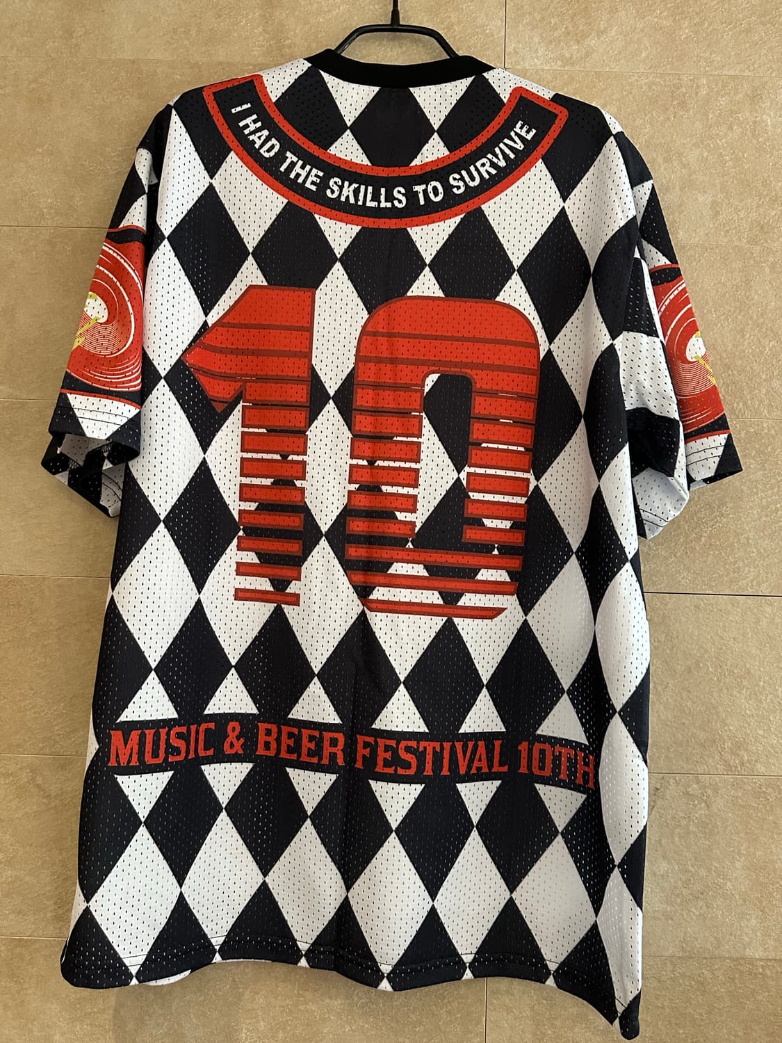 새상품) Fetch 다이아몬드 패턴 티셔츠 M 상품이미지9