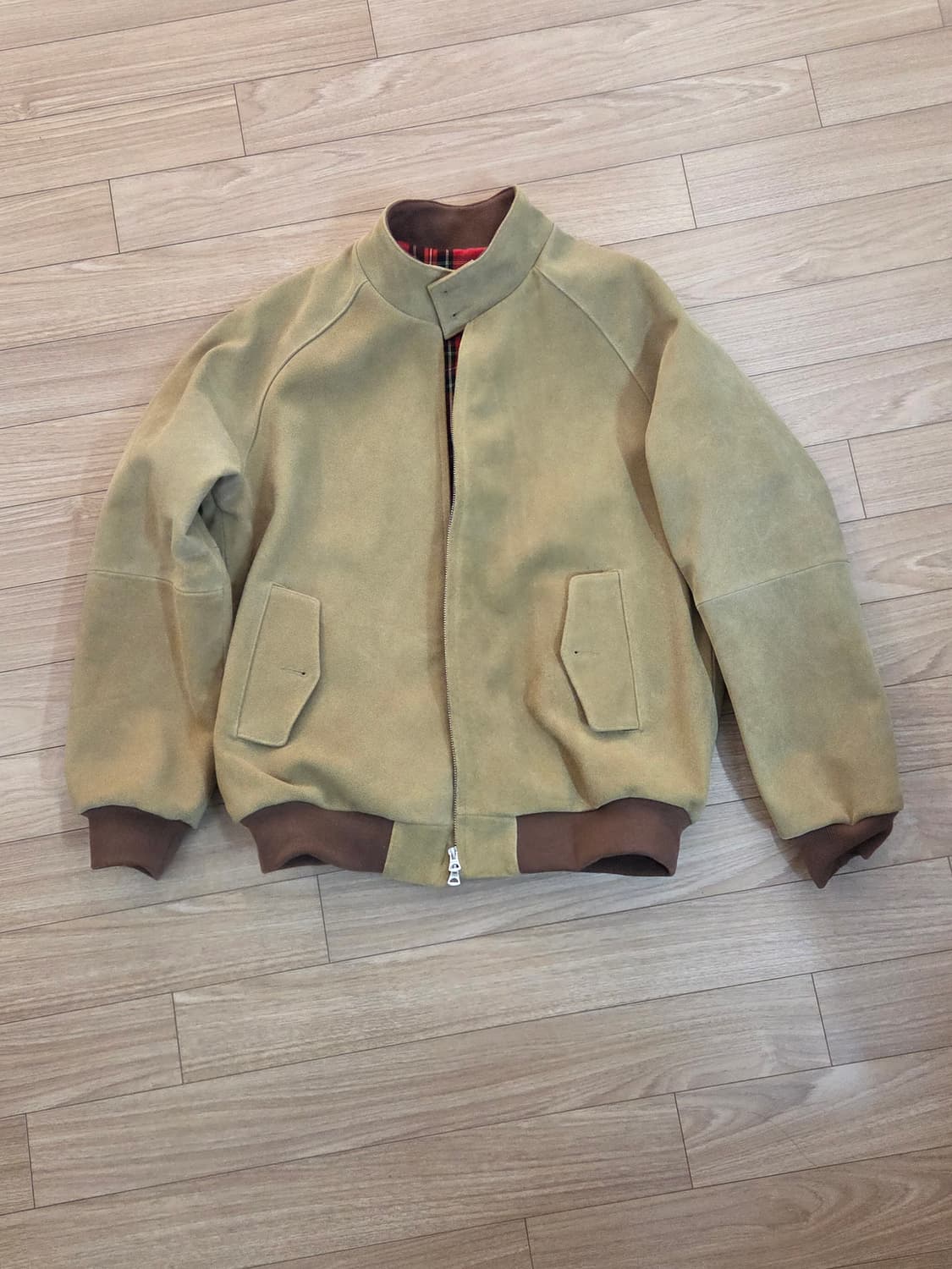 민트급 차메카지 가죽 누벅 블루종 3xl (105~110) 상품이미지1