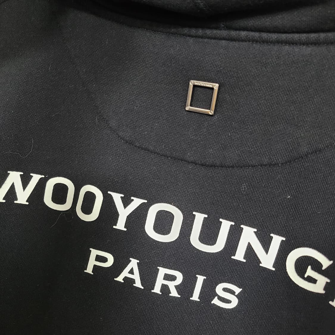 우영미 정품 백 로고 후드 블랙 52 상품이미지5