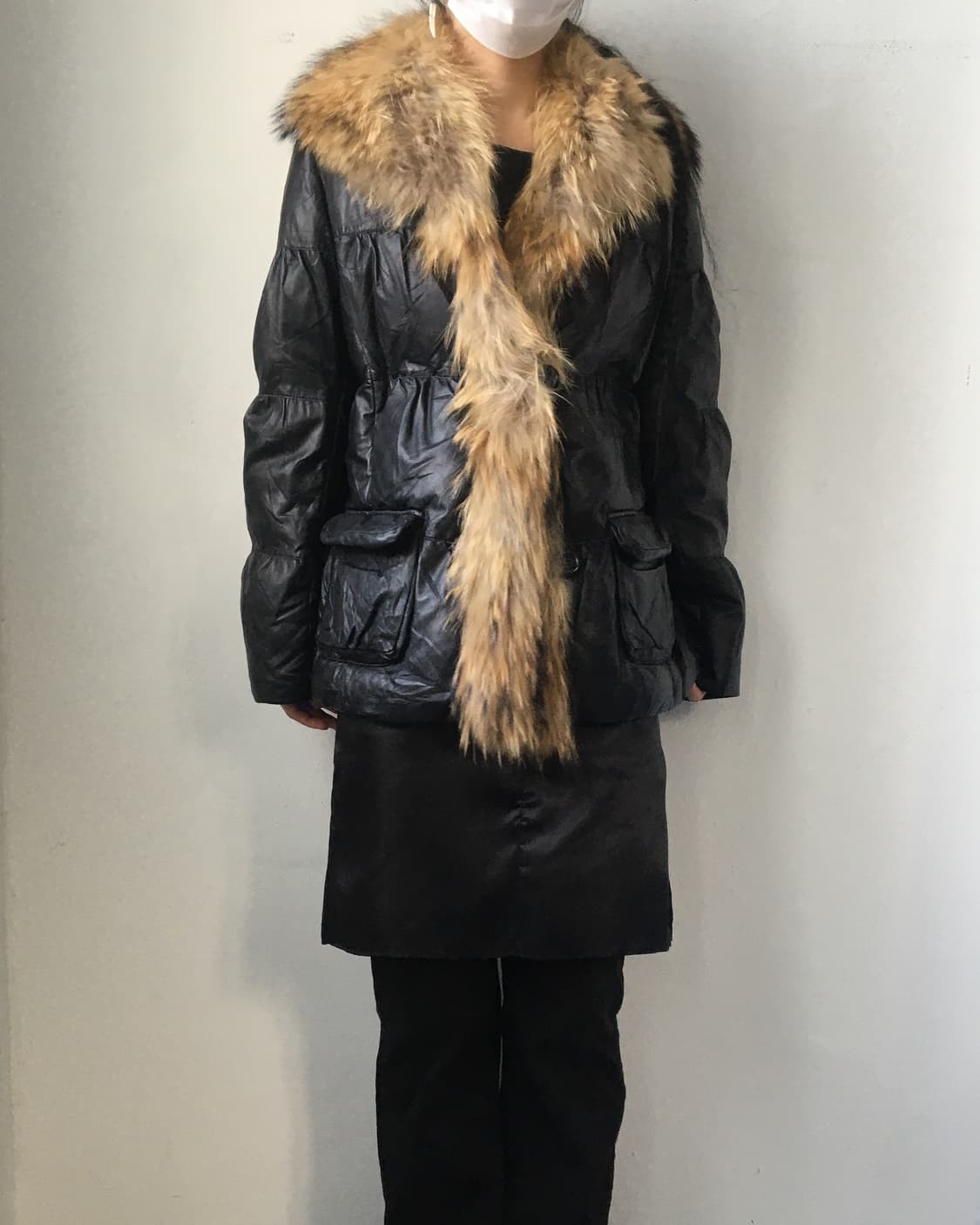 Fur point lamb leather jacket 상품이미지5