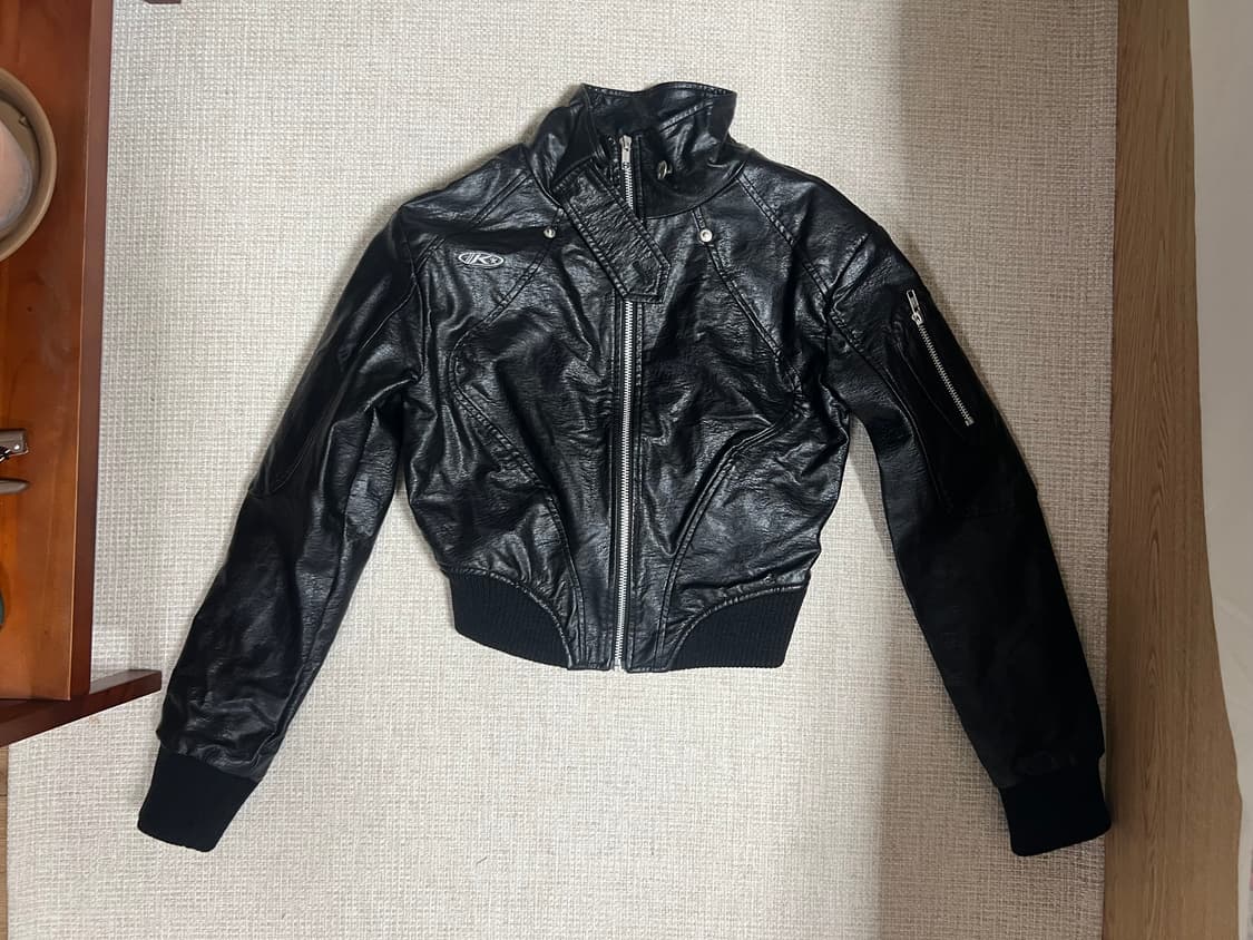 Kashiko 블랙 레더 자켓 상품이미지4