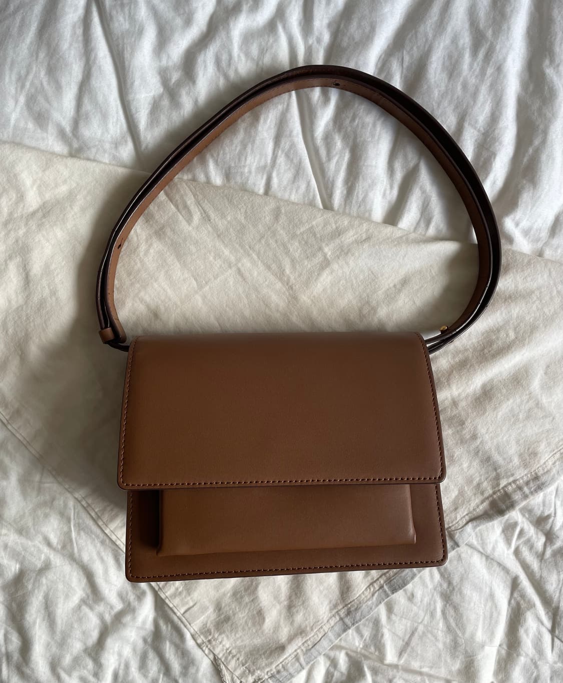 드메리엘 정품 클래식백 탄브라운 숄더백 크로스백 멀티탠브라운가방 소가죽 상품이미지2